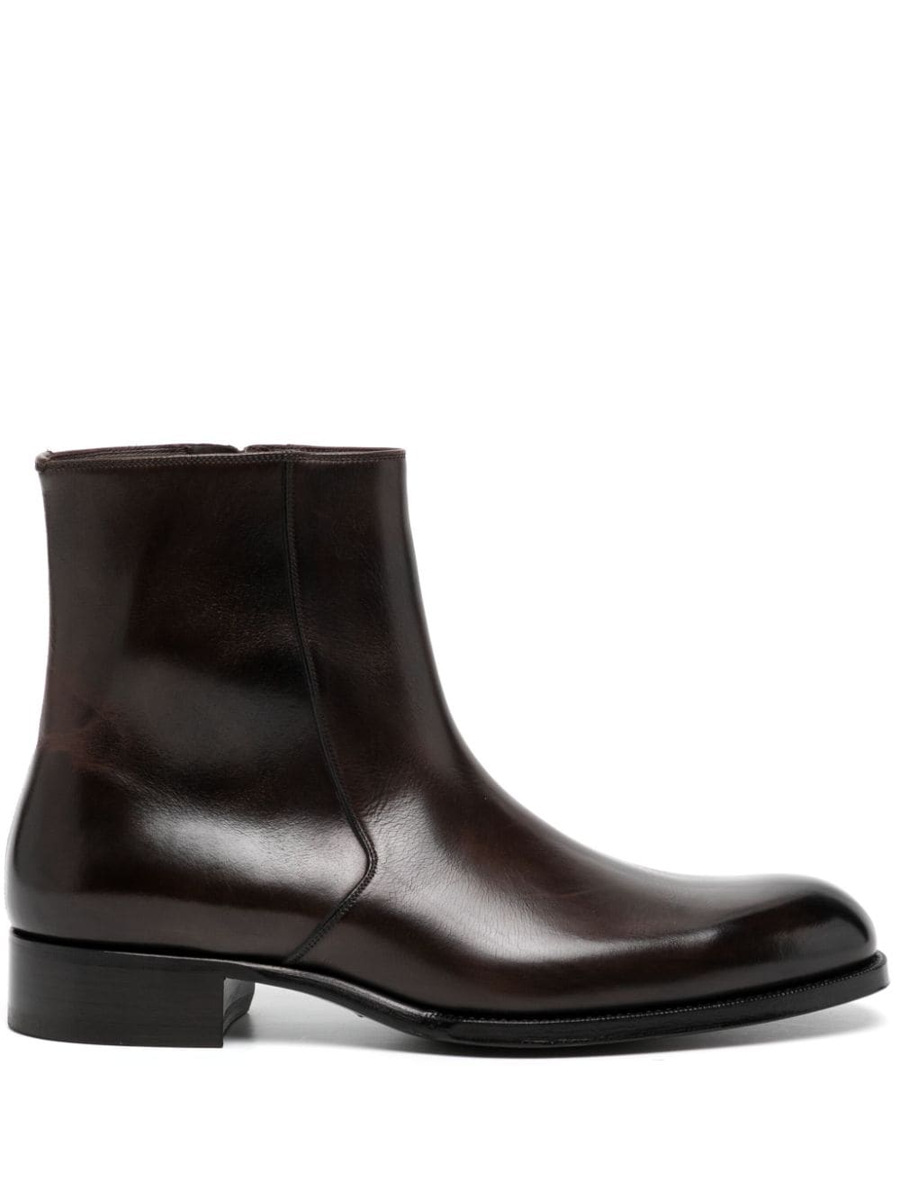 TOM FORD Edgar leather ankle boots - Brown von TOM FORD