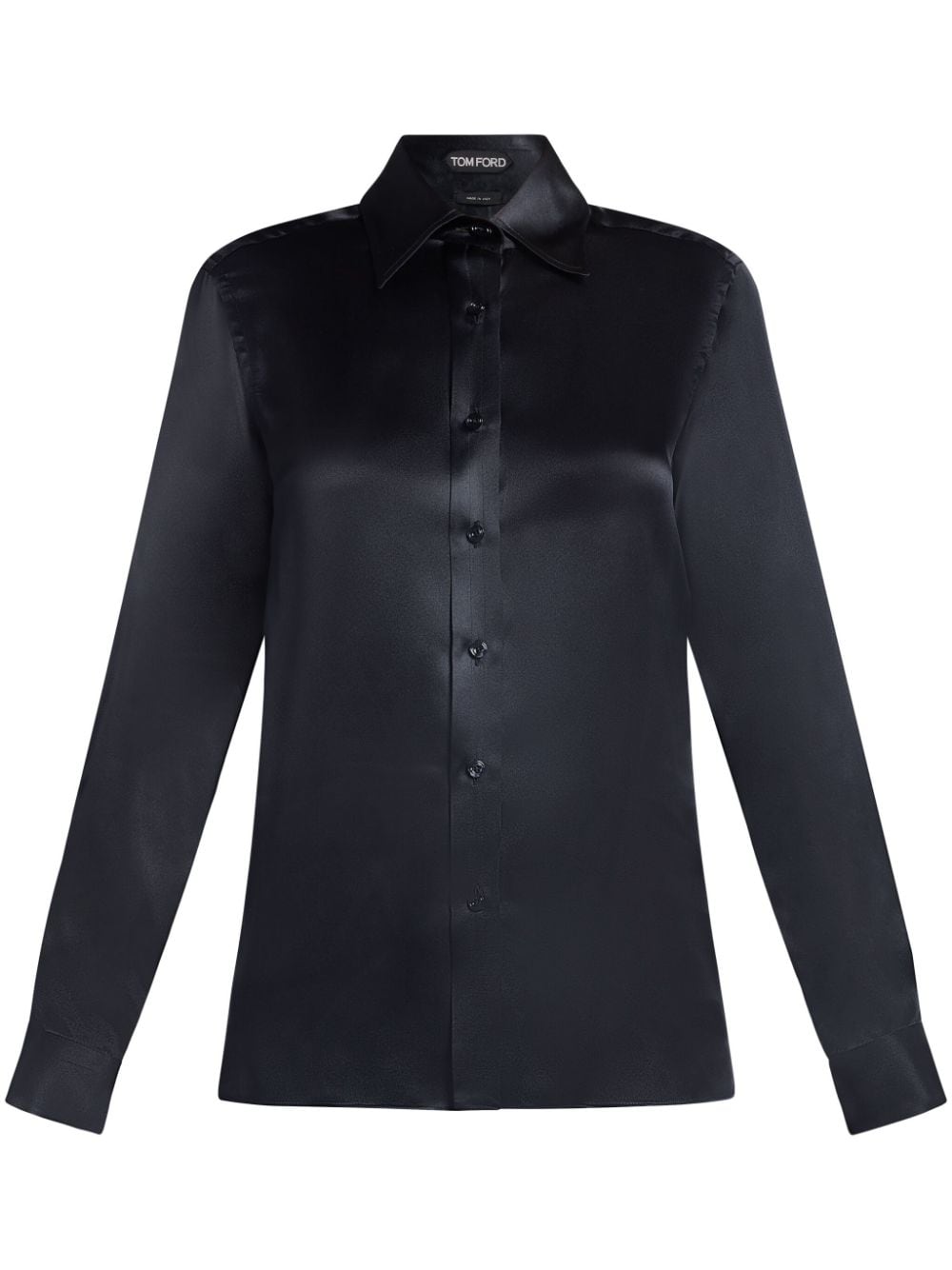 TOM FORD silk-charmeuse shirt - Black von TOM FORD