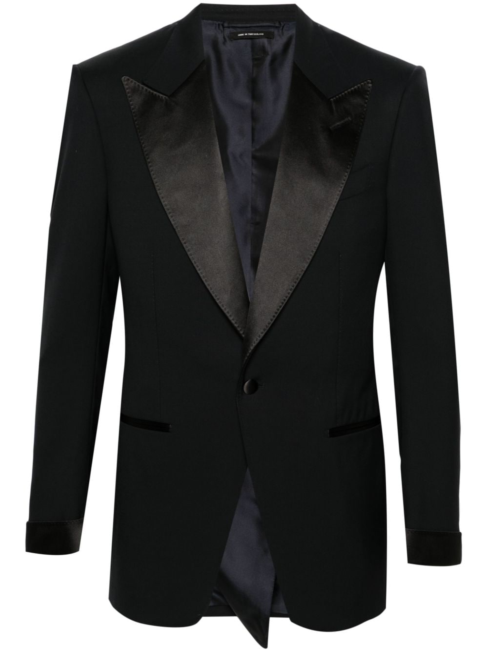 TOM FORD stitching-details wool blazer - Blue von TOM FORD