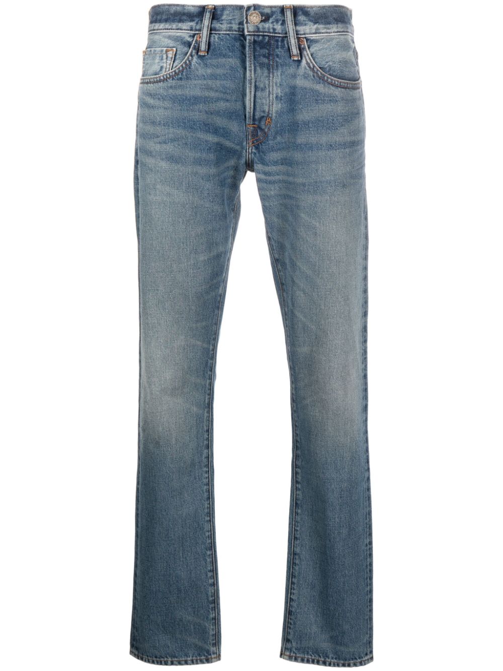 TOM FORD straight-leg stonewashed jeans - Blue von TOM FORD