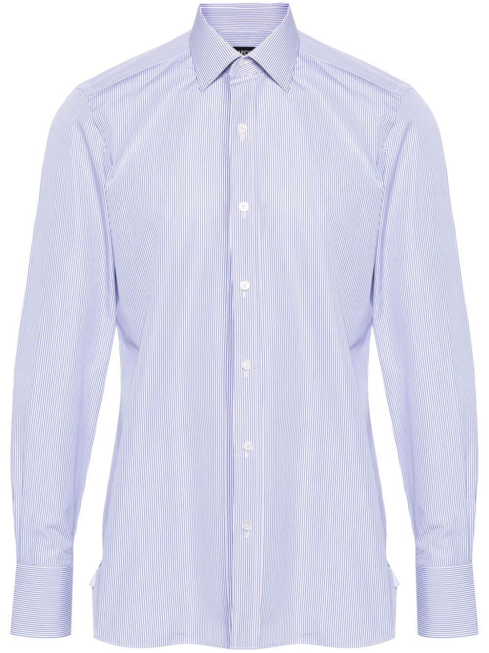 TOM FORD striped poplin shirt - Blue von TOM FORD