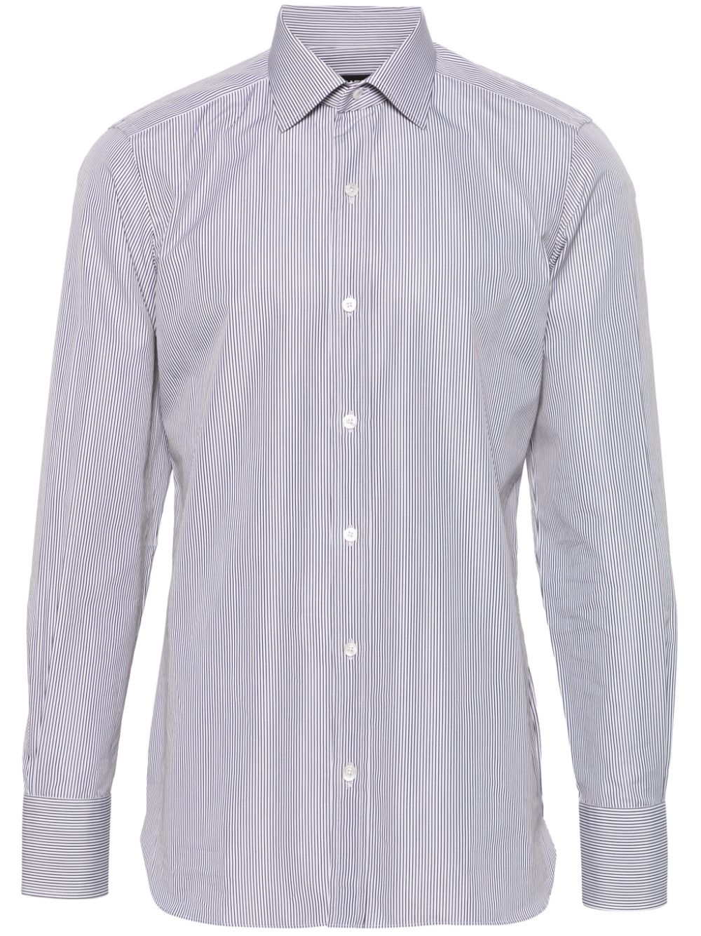 TOM FORD striped poplin shirt - White von TOM FORD