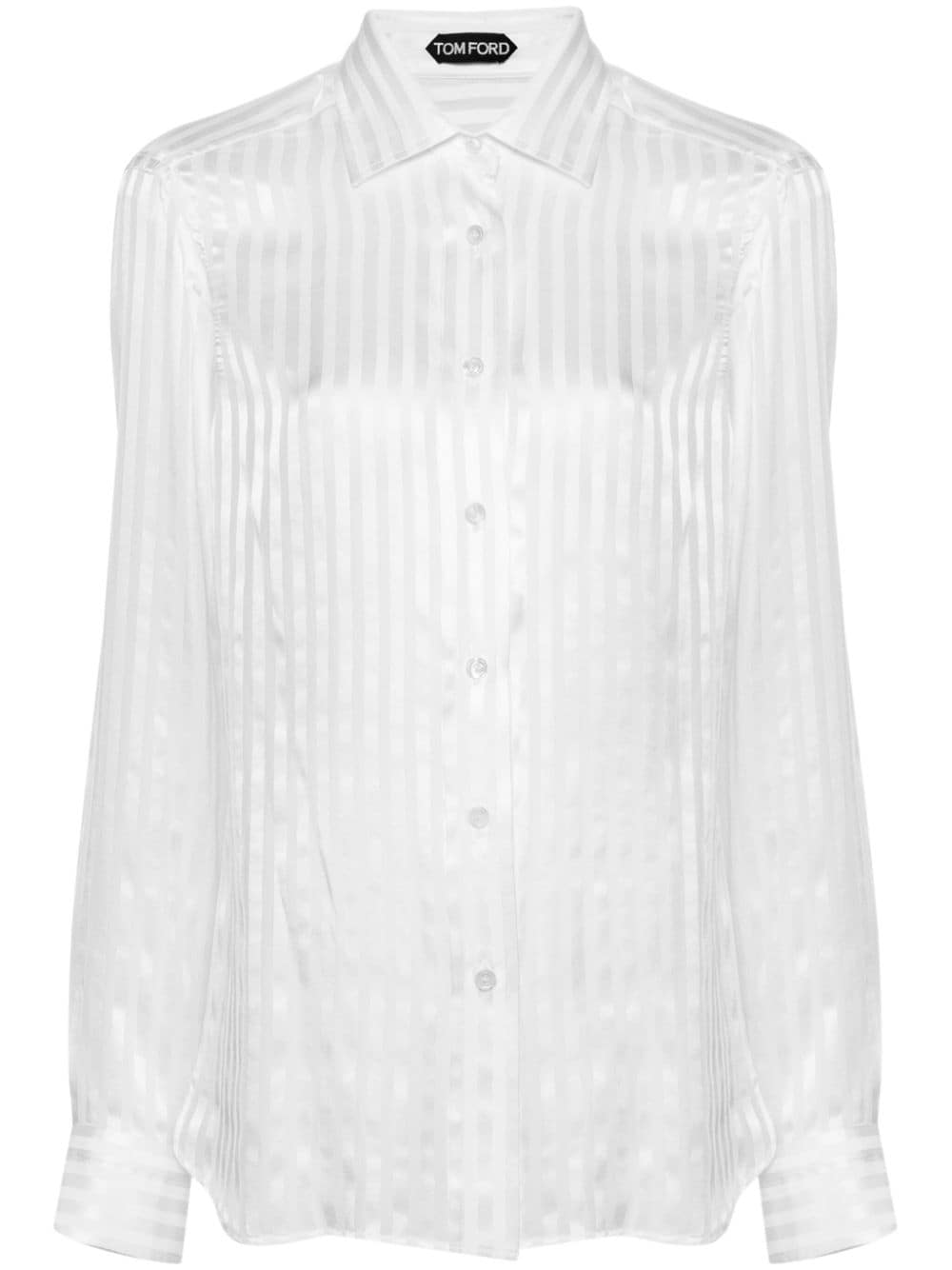 TOM FORD striped silk shirt - White von TOM FORD