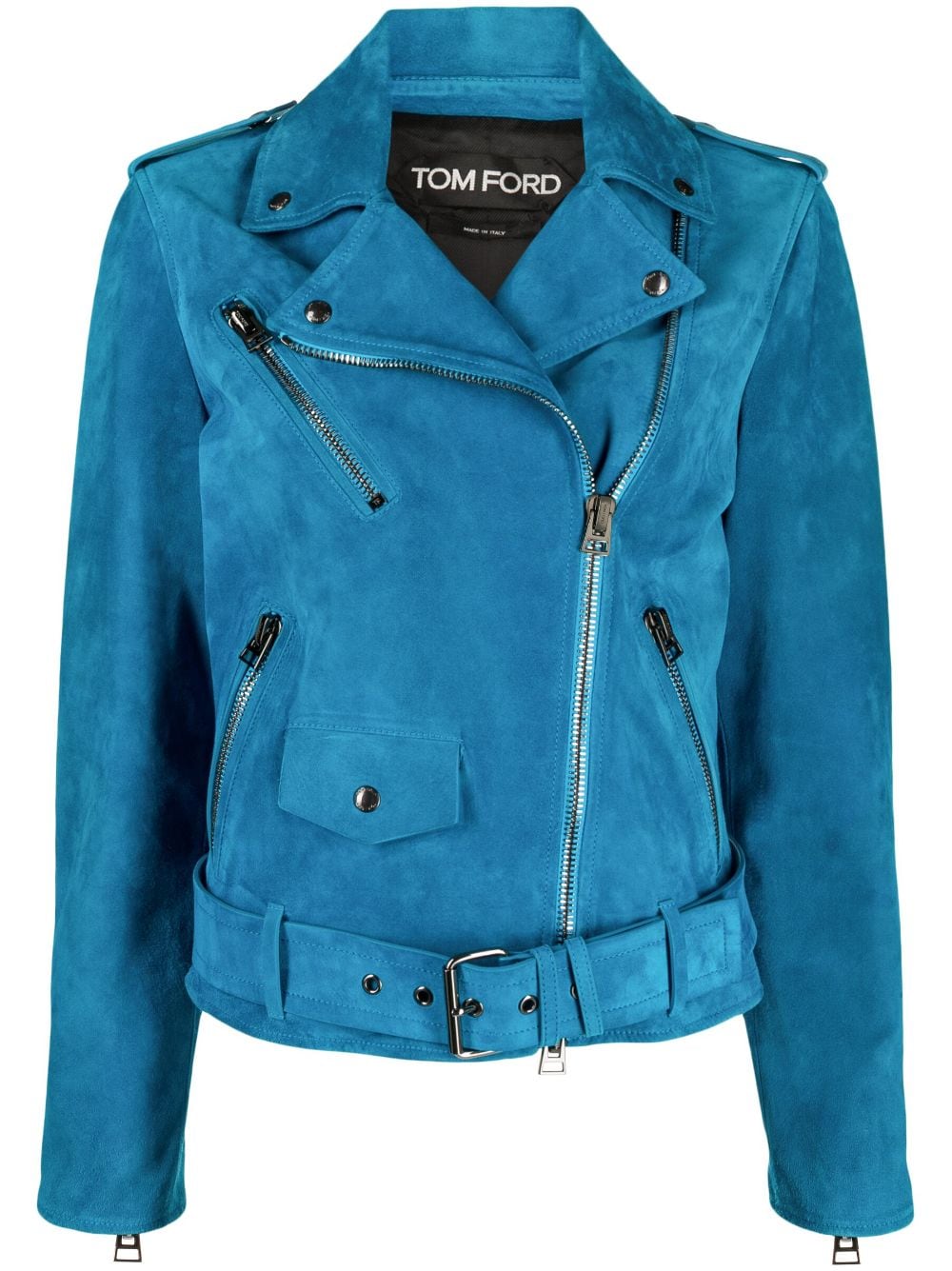 TOM FORD suede biker jacket - Blue von TOM FORD