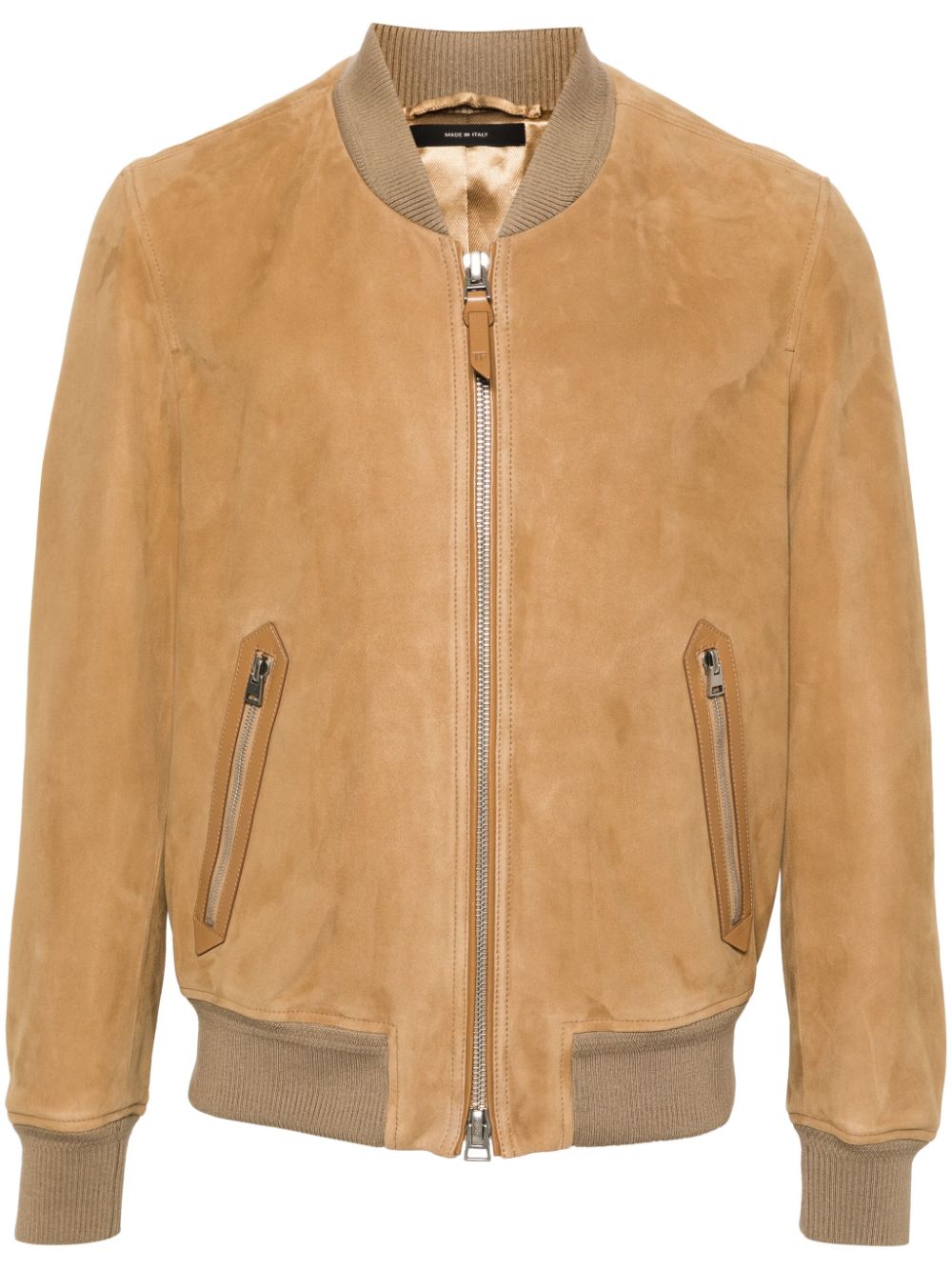 TOM FORD suede bomber jacket - Neutrals von TOM FORD