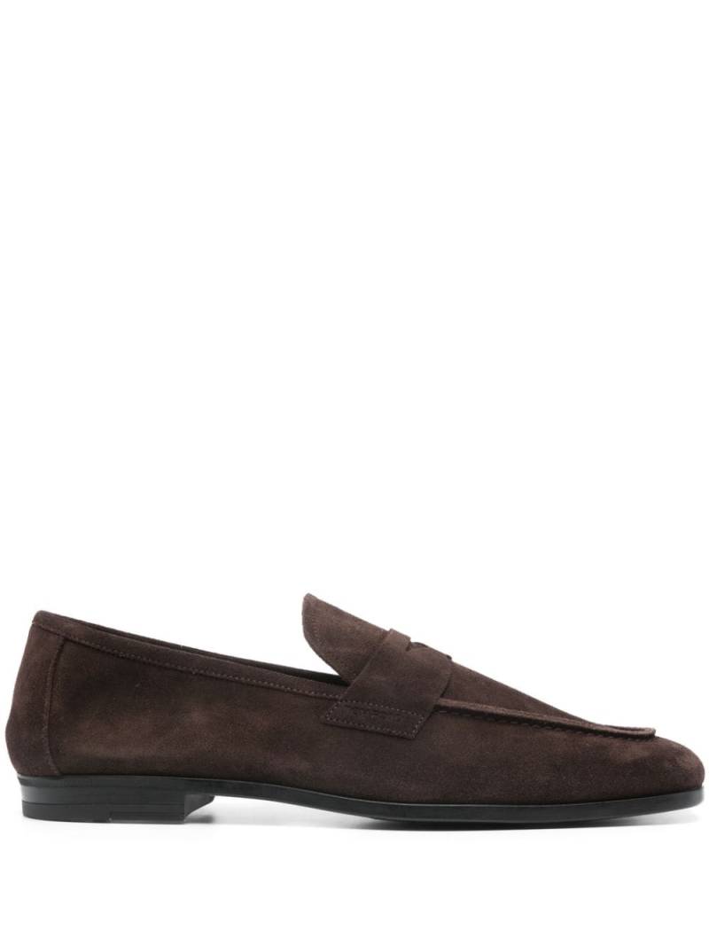 TOM FORD Sean penny-slot suede loafers - Brown von TOM FORD