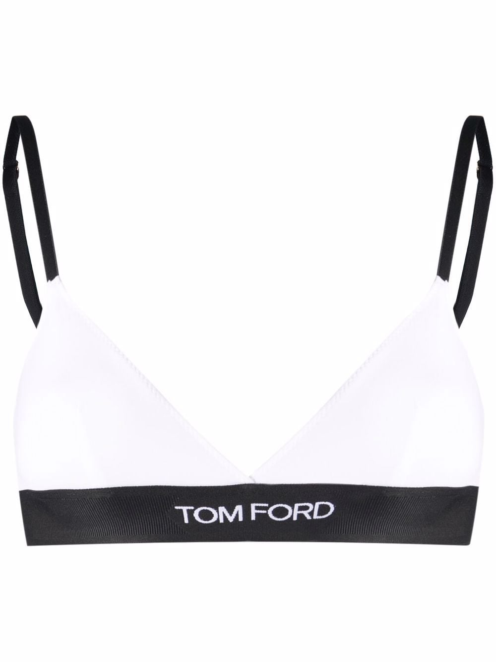 TOM FORD waistband-logo triangle bra - White von TOM FORD