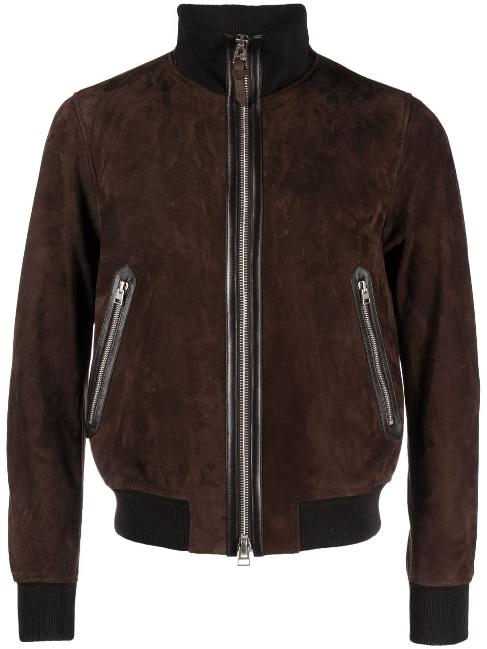 TOM FORD zip-up suede bomber jacket - Brown von TOM FORD