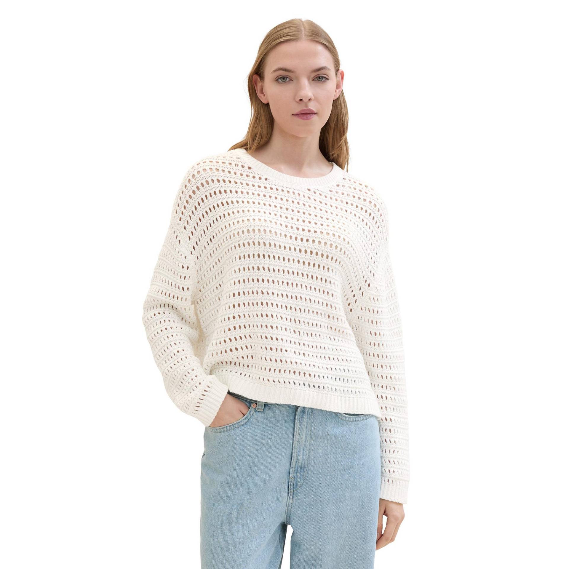 Pullover Damen Ecru L von TOM TAILOR Denim