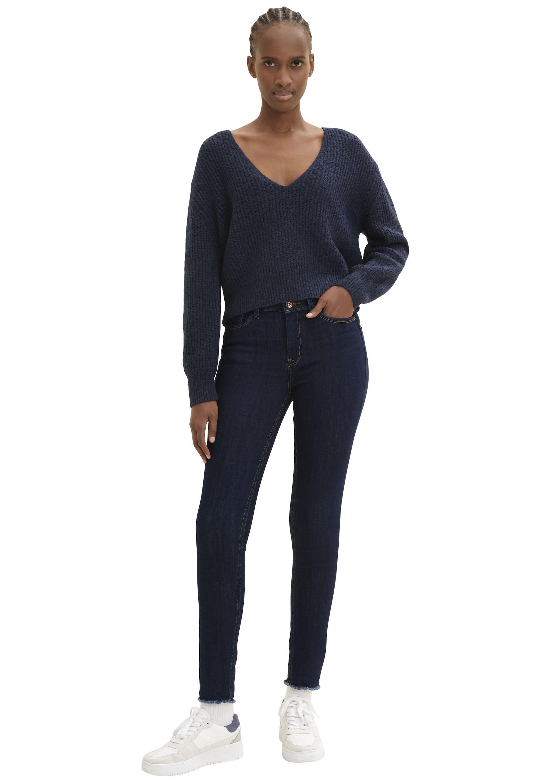 TOM TAILOR Denim Ankle-Jeans »Extra Skinny Ankle Jeans«, mit ausgefranstem Beinabschluss TOM TAILOR Denim Ankle-Jeans »Extra Skinny Ankle Jeans«, mit ausgefranstem Beinabschluss von TOM TAILOR Denim