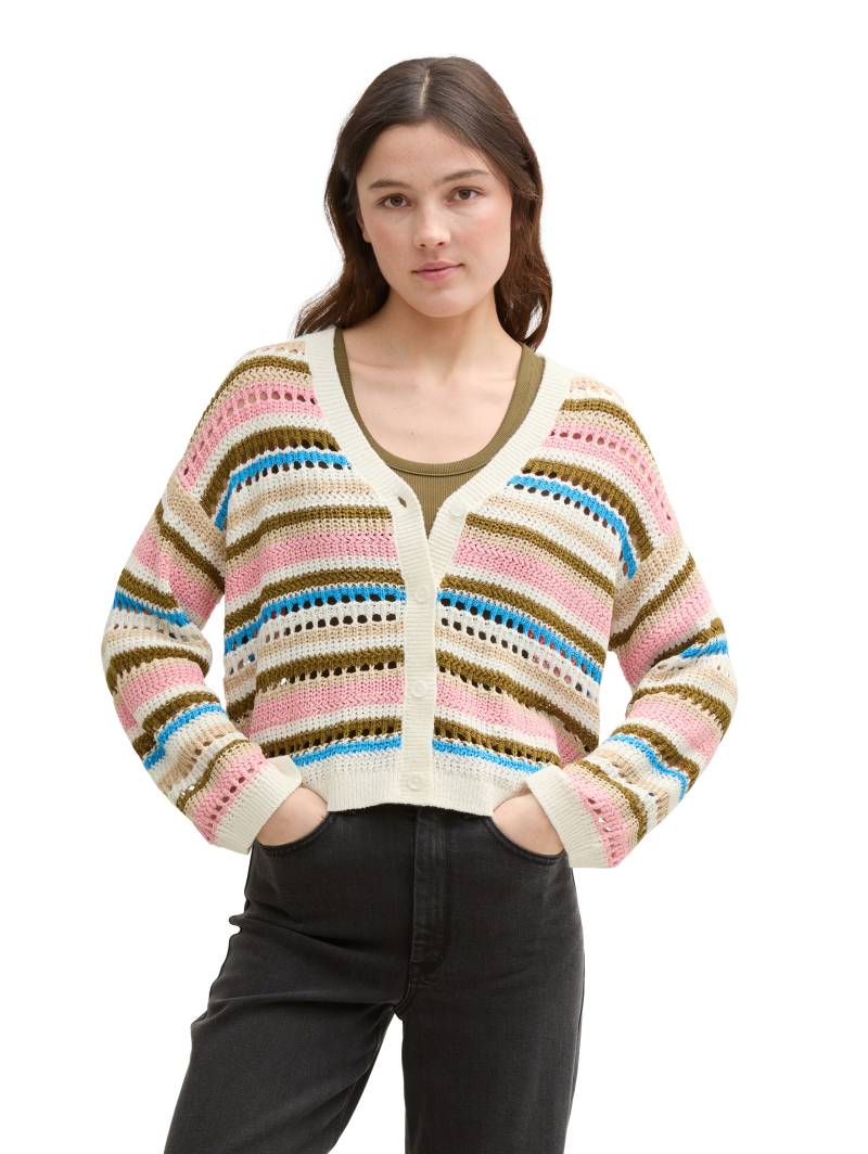 TOM TAILOR Denim Cardigan, mit Streifen Muster von TOM TAILOR Denim