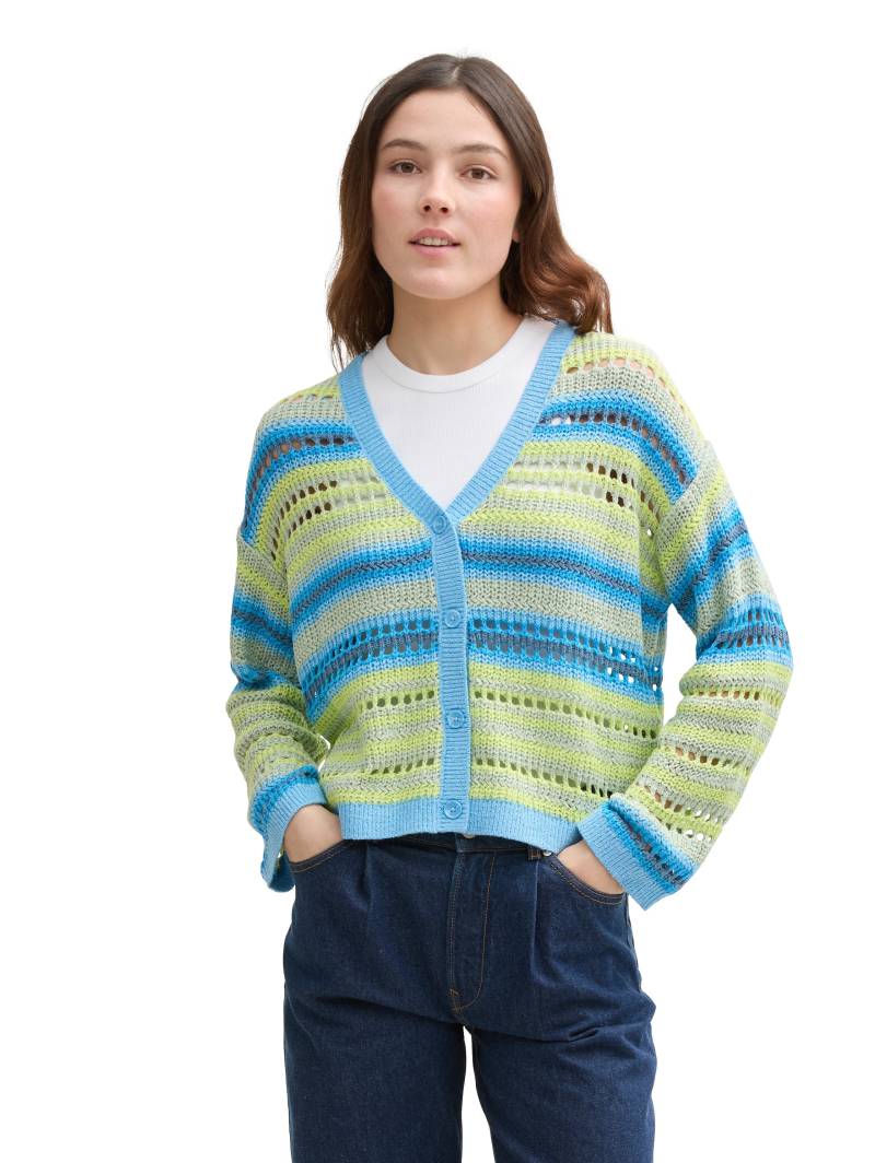 TOM TAILOR Denim Cardigan, mit Streifen Muster von TOM TAILOR Denim