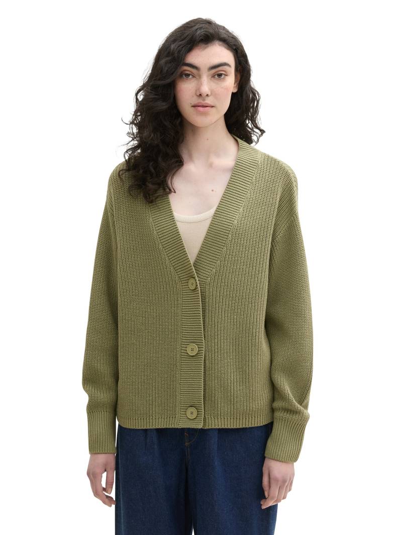 TOM TAILOR Denim Cardigan, mit Strickstruktur und Knopfleiste von TOM TAILOR Denim