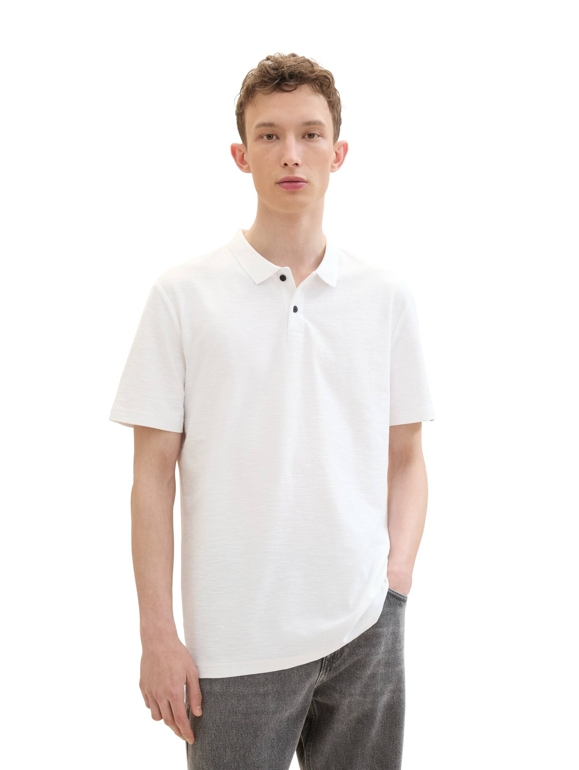 TOM TAILOR Denim Poloshirt, in gerippter Optik TOM TAILOR Denim Poloshirt, in gerippter Optik von TOM TAILOR Denim