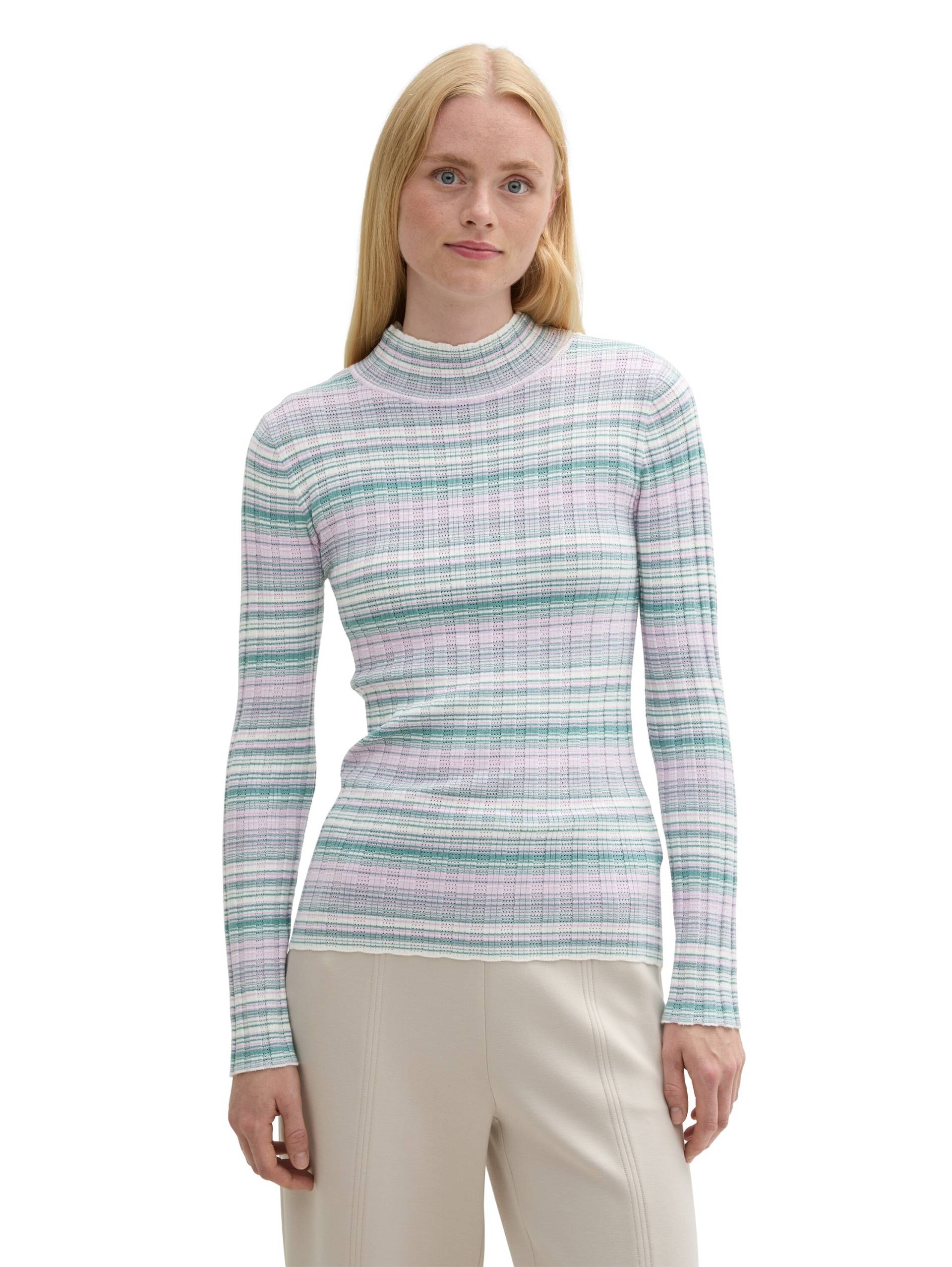 TOM TAILOR Denim Strickpullover, mit Stehkragen und in Ringeloptik TOM TAILOR Denim Strickpullover, mit Stehkragen und in Ringeloptik von TOM TAILOR Denim