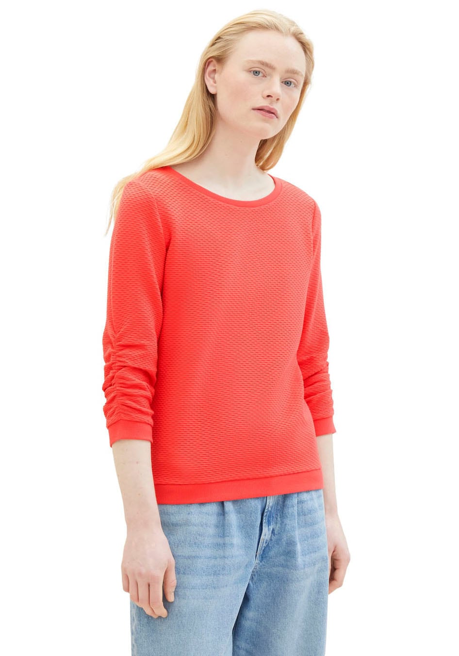 TOM TAILOR Denim Sweatshirt, mit besonderer Materialoberfläche TOM TAILOR Denim Sweatshirt, mit besonderer Materialoberfläche von TOM TAILOR Denim