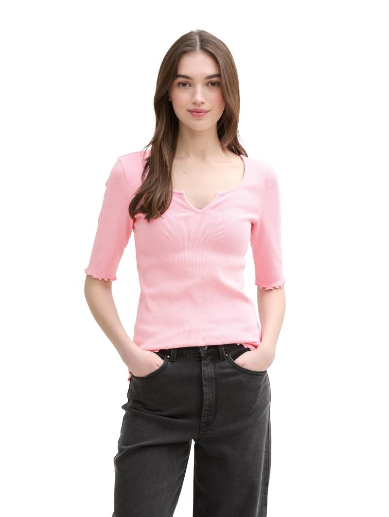 TOM TAILOR Denim T-Shirt, mit Rippstruktur von TOM TAILOR Denim