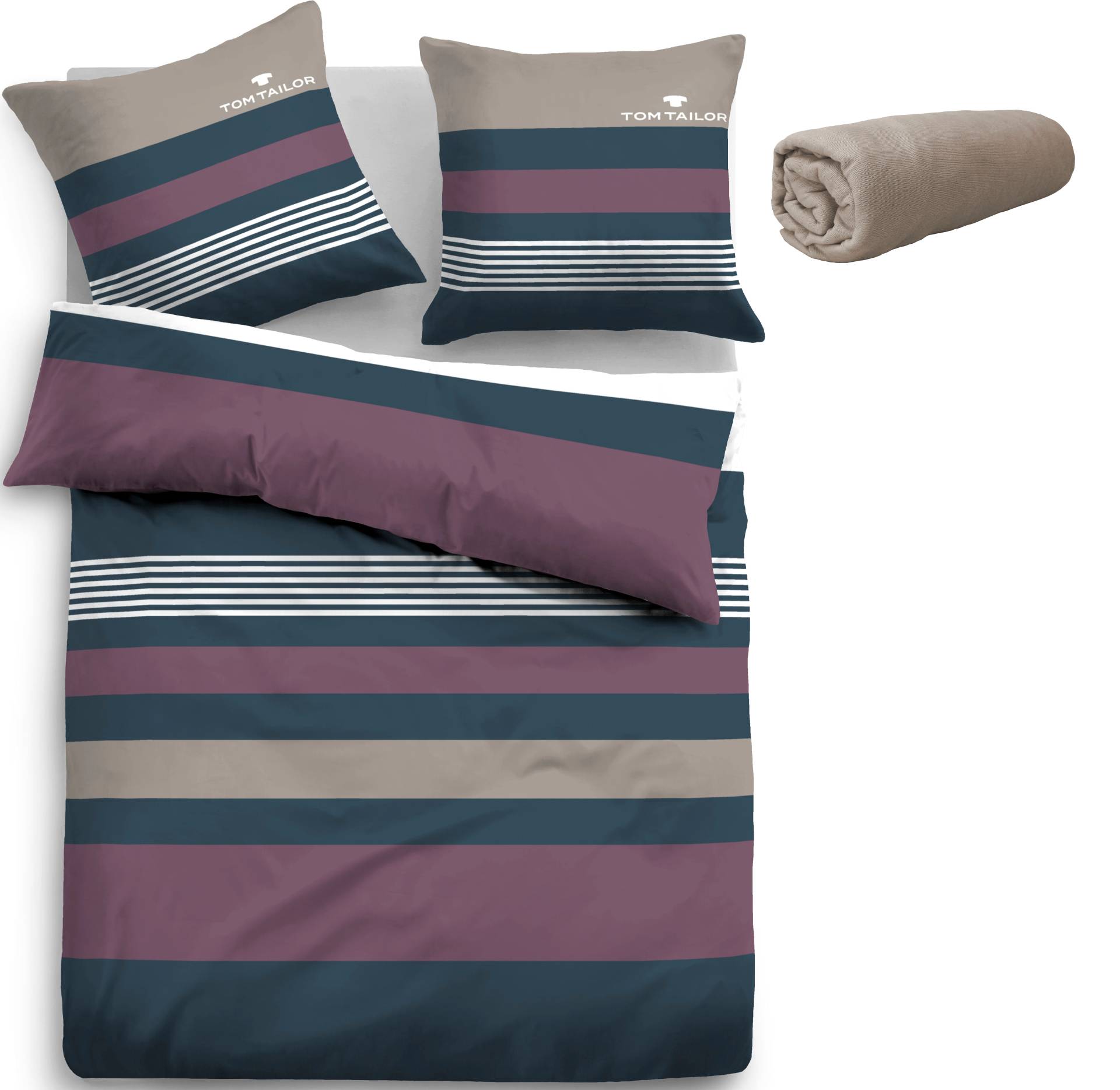 TOM TAILOR HOME Bettwäsche »Carl in Gr. 135x200 oder 155x220 cm«, mit GRATIS-Zugabe: Spannbettlaken, 100% Baumwolle, mit Reissverschluss TOM TAILOR HOME Bettwäsche »Carl in Gr. 135x200 oder 155x220 cm«, mit GRATIS-Zugabe: Spannbettlaken, 100% Baumwolle, mit Reissverschluss von TOM TAILOR HOME