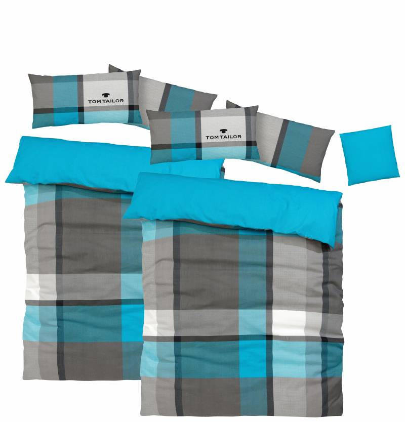 TOM TAILOR HOME Bettwäsche »Lenny in Gr. 135x200 oder 155x220 cm«, mit GRATIS-Zugabe: Kissenhülle, in Biber und Renforcé erhältlich von TOM TAILOR HOME