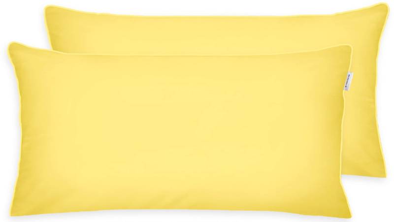 TOM TAILOR HOME Kissenhülle »new bedroom, UNI, 40x40cm oder 40x80cm«, (1 St.), mit farbiger Paspel und Markenreissverschluss von TOM TAILOR HOME