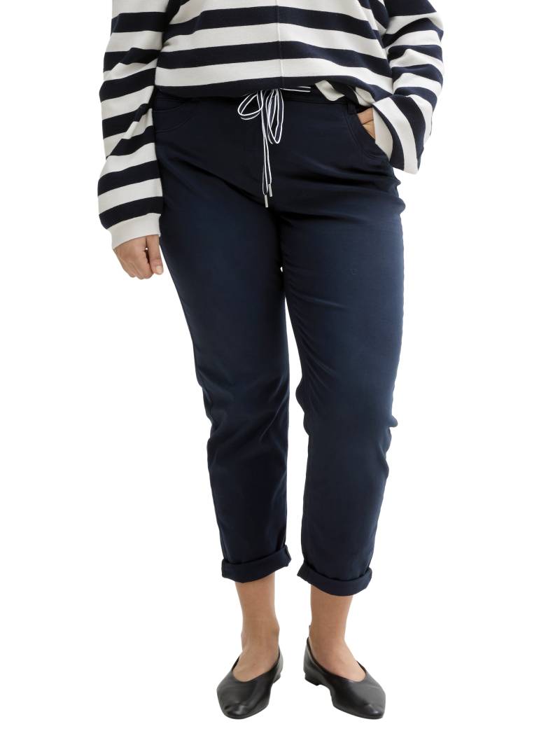 TOM TAILOR PLUS Jogger Pants, im 5-Pocket-Stil mit Stretch und Bindeband von TOM TAILOR PLUS