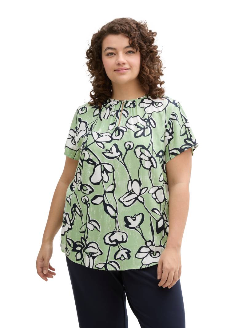 TOM TAILOR PLUS Kurzarmbluse, mit All-Over Print von TOM TAILOR PLUS