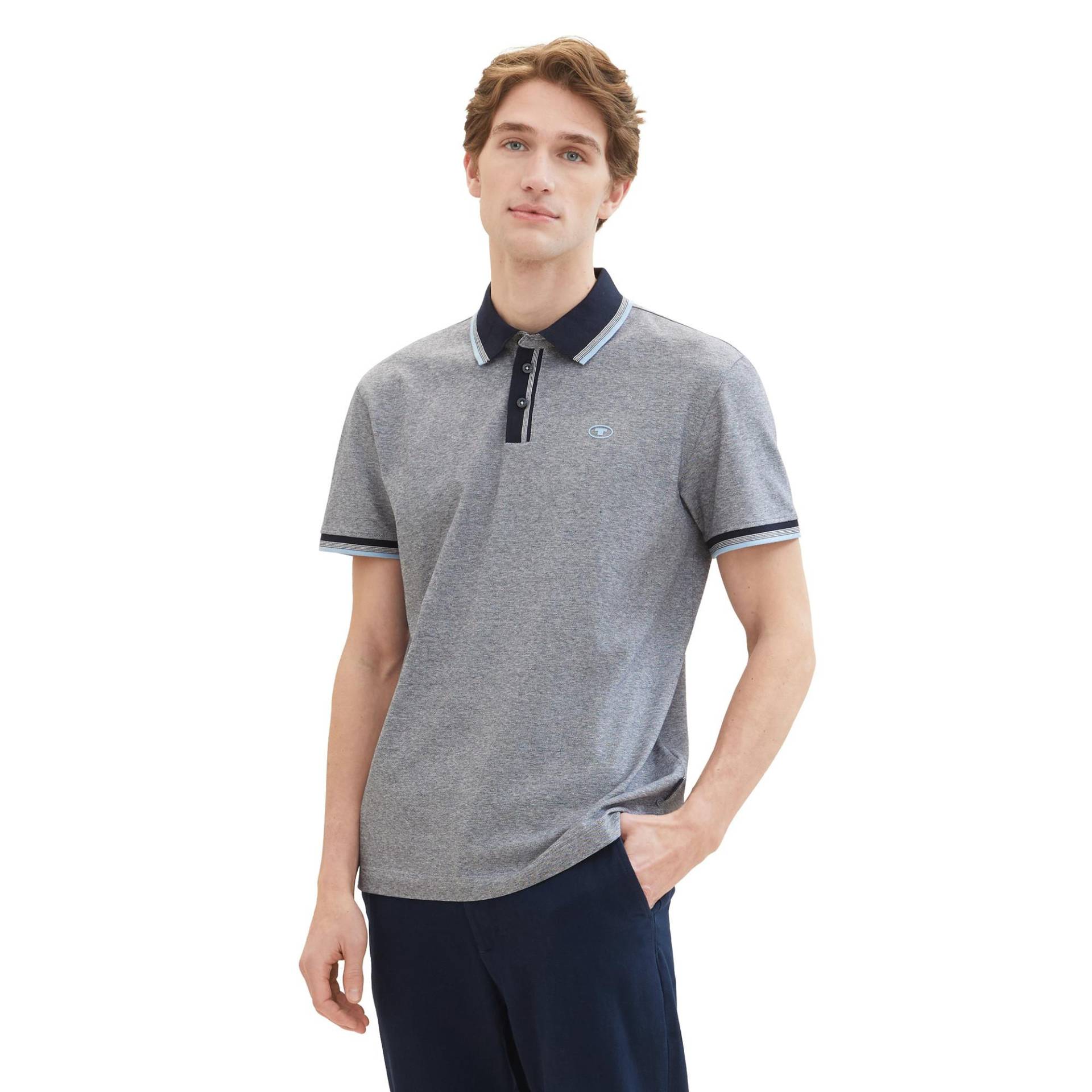 Polo Shirt Herren Multicolor L von TOM TAILOR