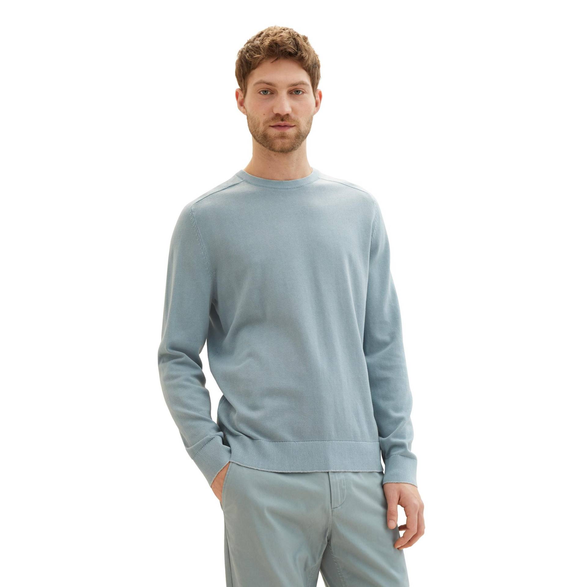 Pullover Herren Grau-Blau XXL von TOM TAILOR