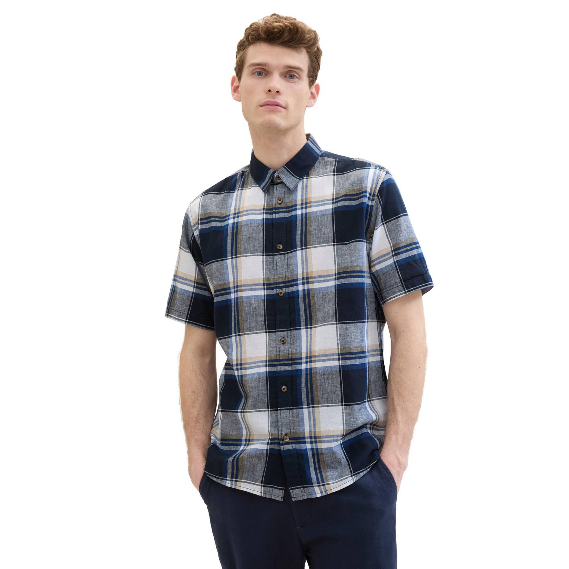 Shirt, Kurzarm Herren Blau S von TOM TAILOR