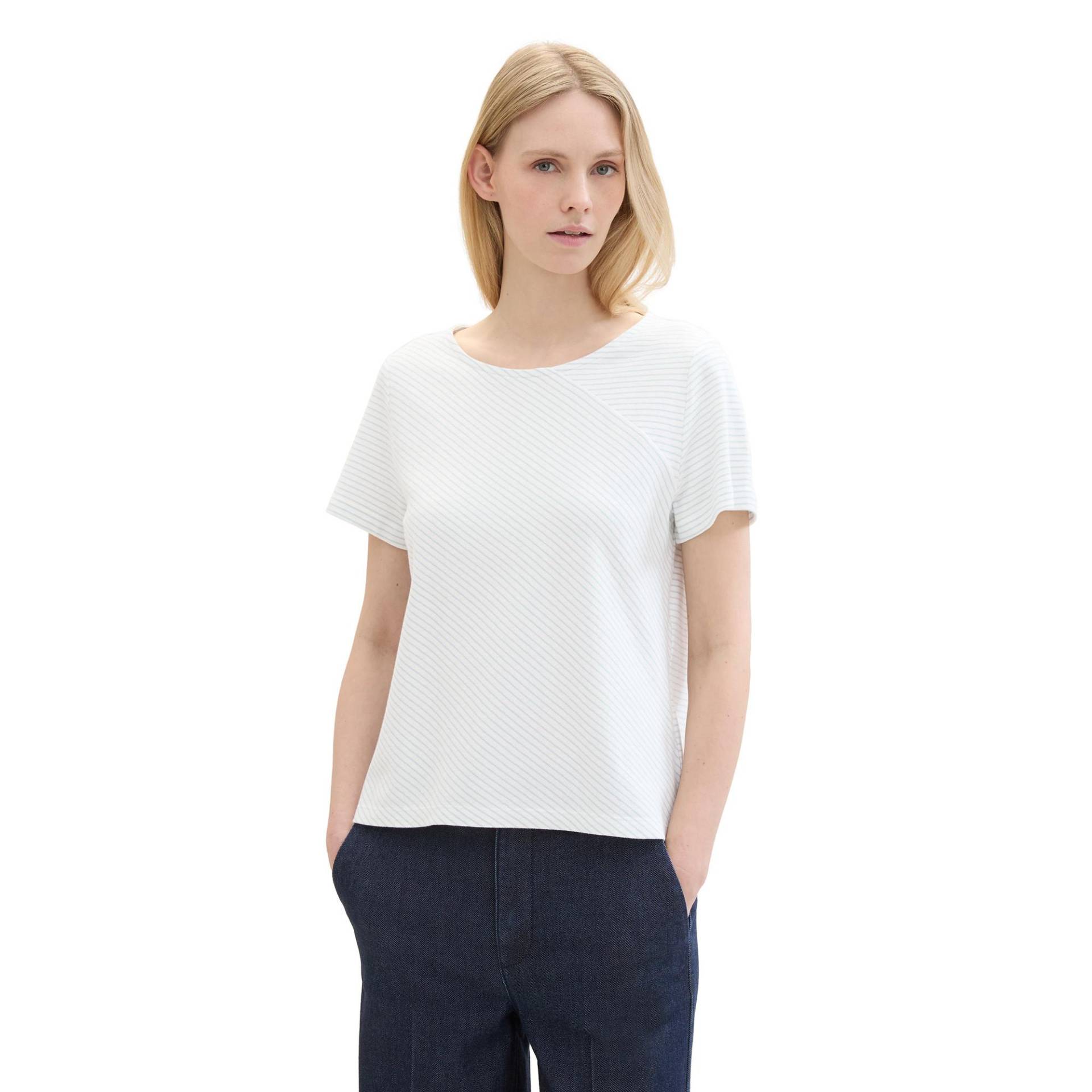 T-shirt Damen Offwhite XL von TOM TAILOR