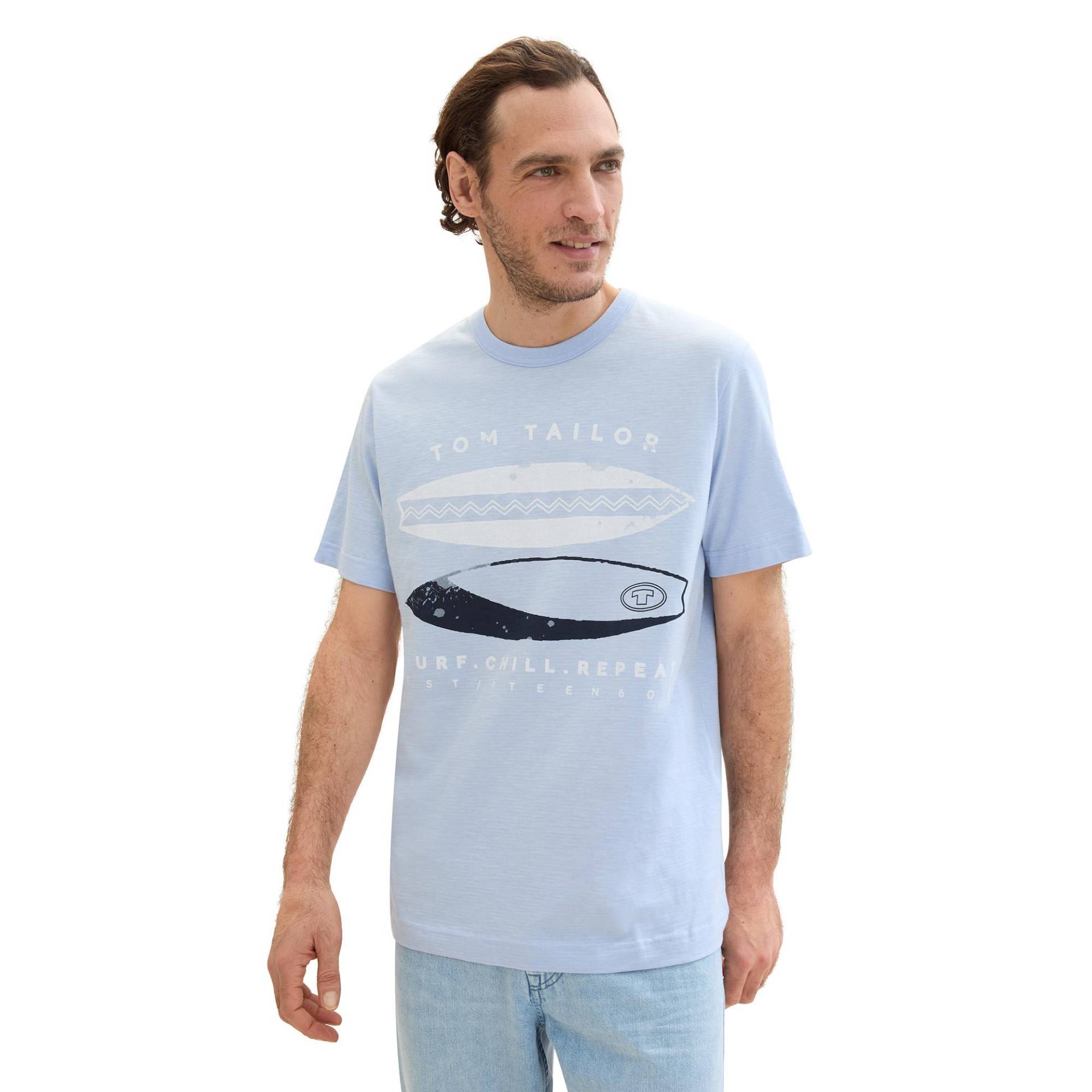 T-shirt Herren Blau  M von TOM TAILOR