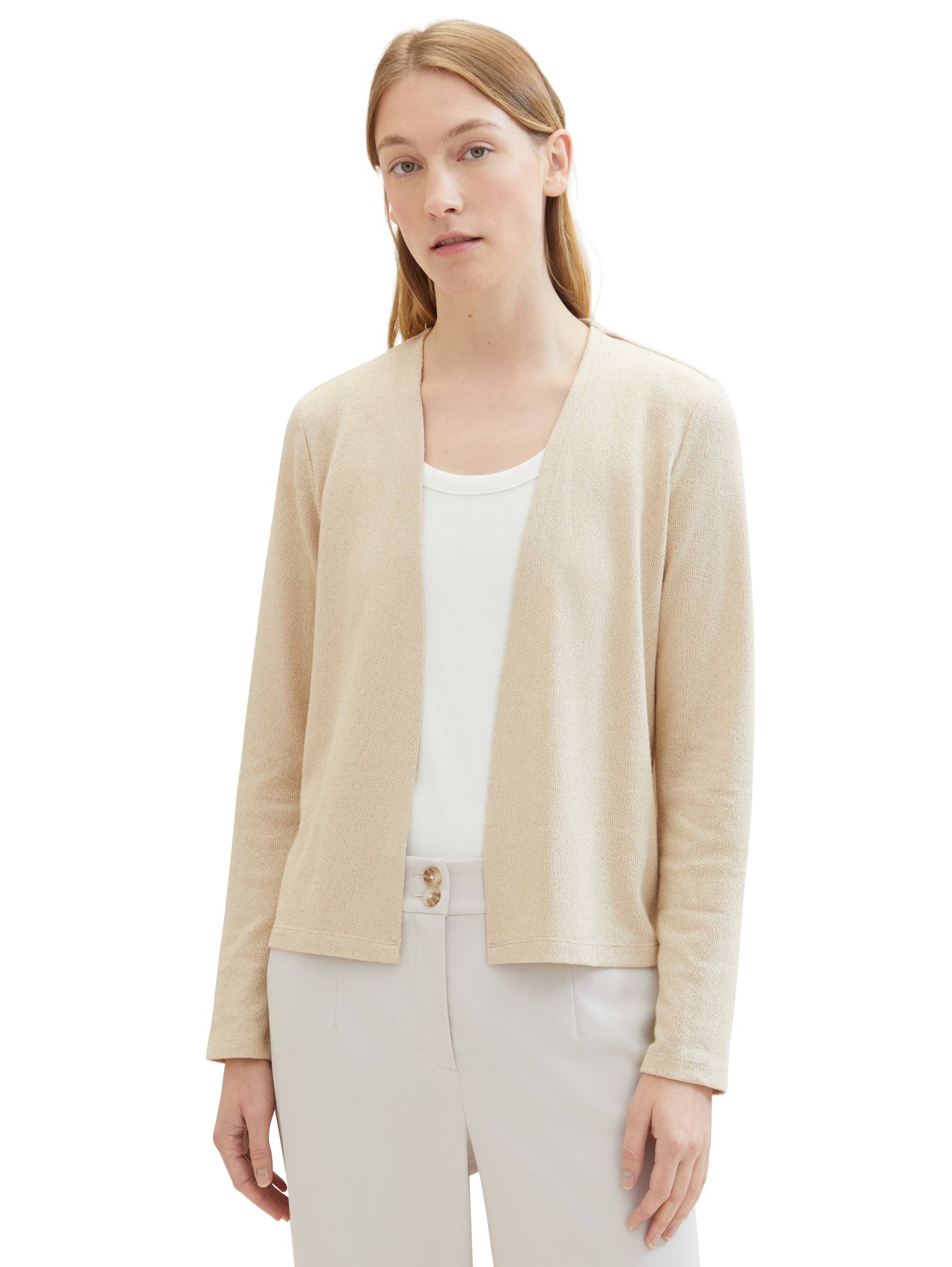 TOM TAILOR Cardigan, nach vorne hin offen und ohne Kragen von TOM TAILOR