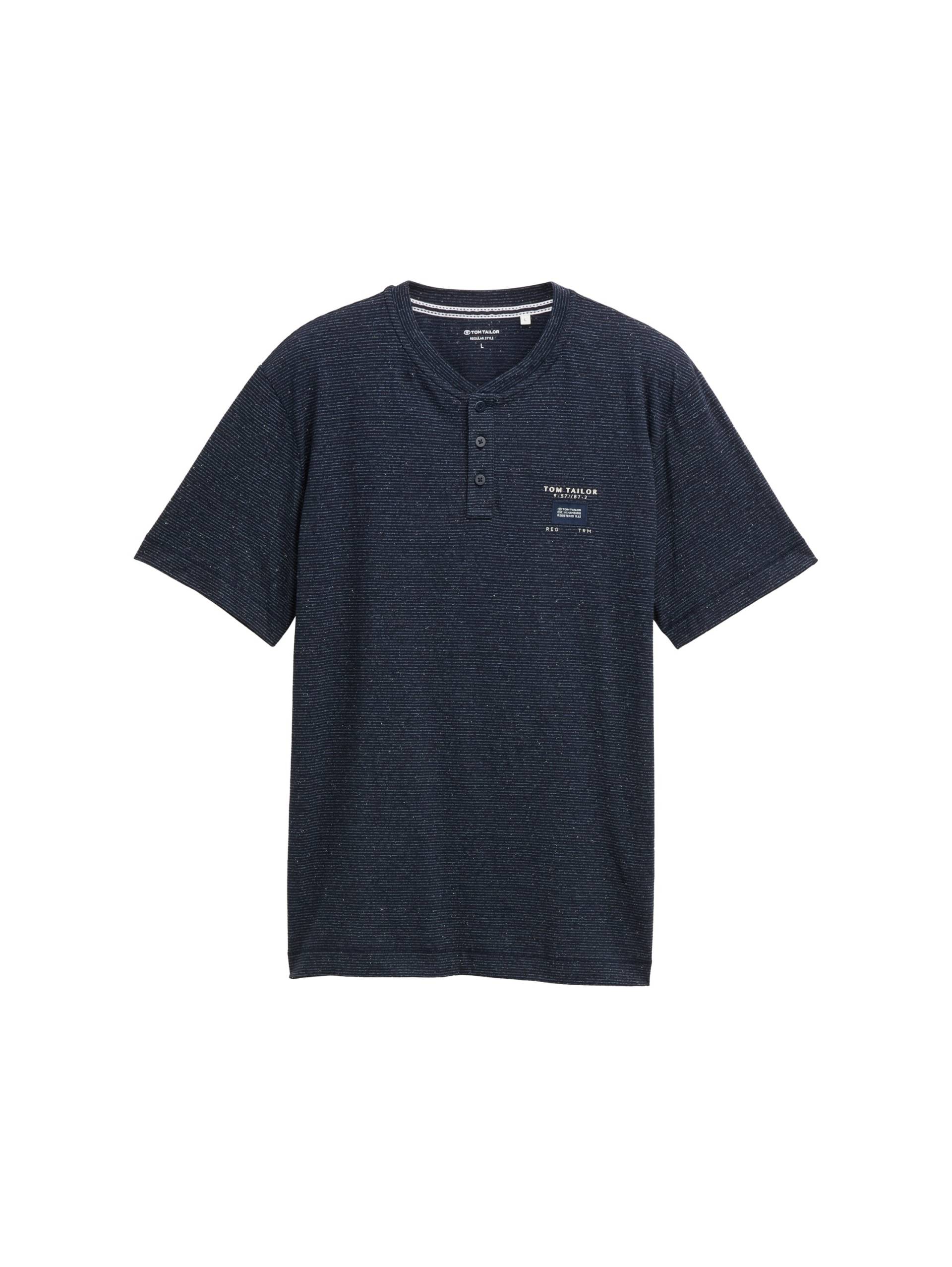 TOM TAILOR Henleyshirt, mit Logo-Label von TOM TAILOR
