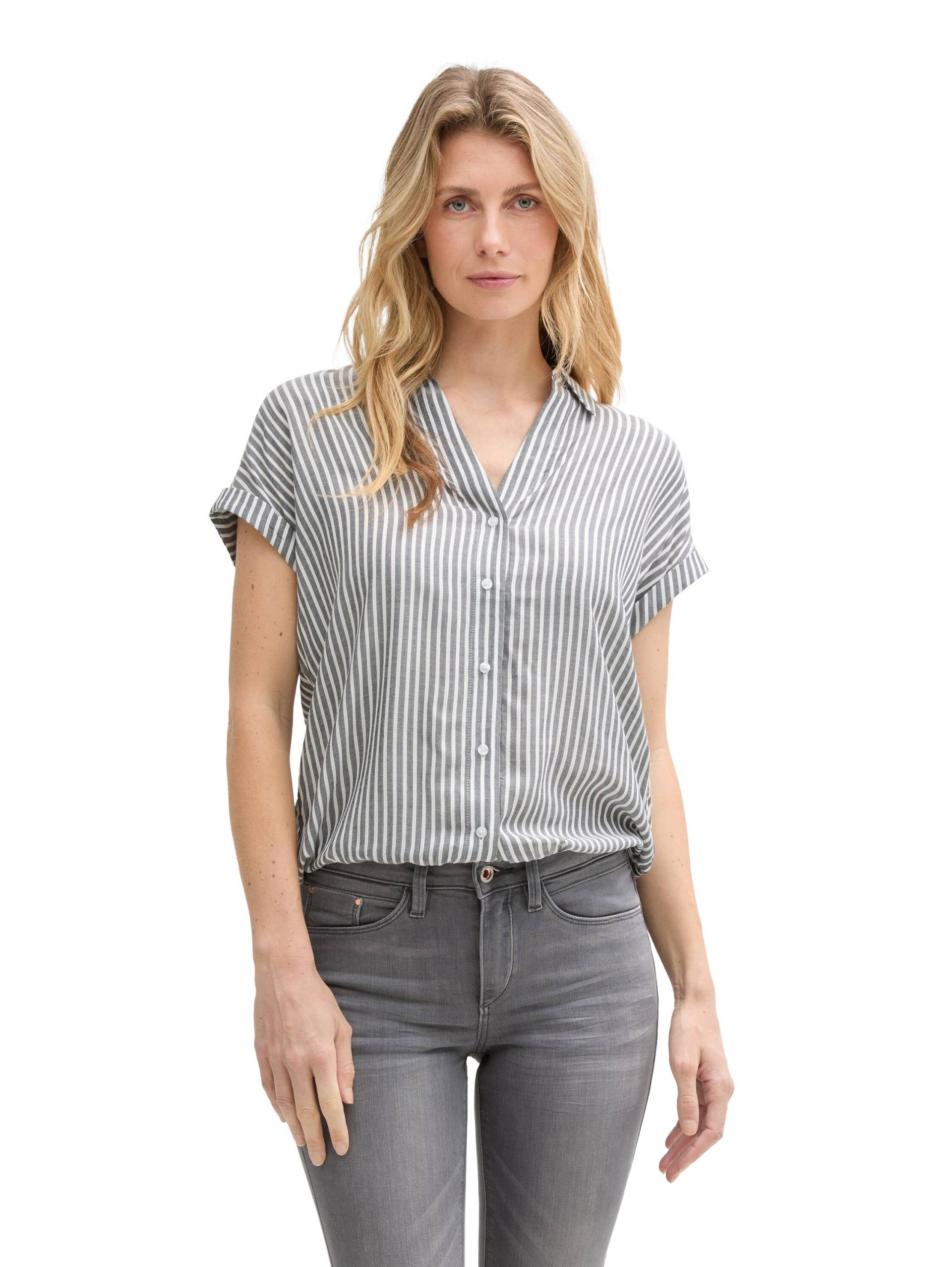 TOM TAILOR Kurzarmbluse, mit Streifen Muster TOM TAILOR Kurzarmbluse, mit Streifen Muster von TOM TAILOR
