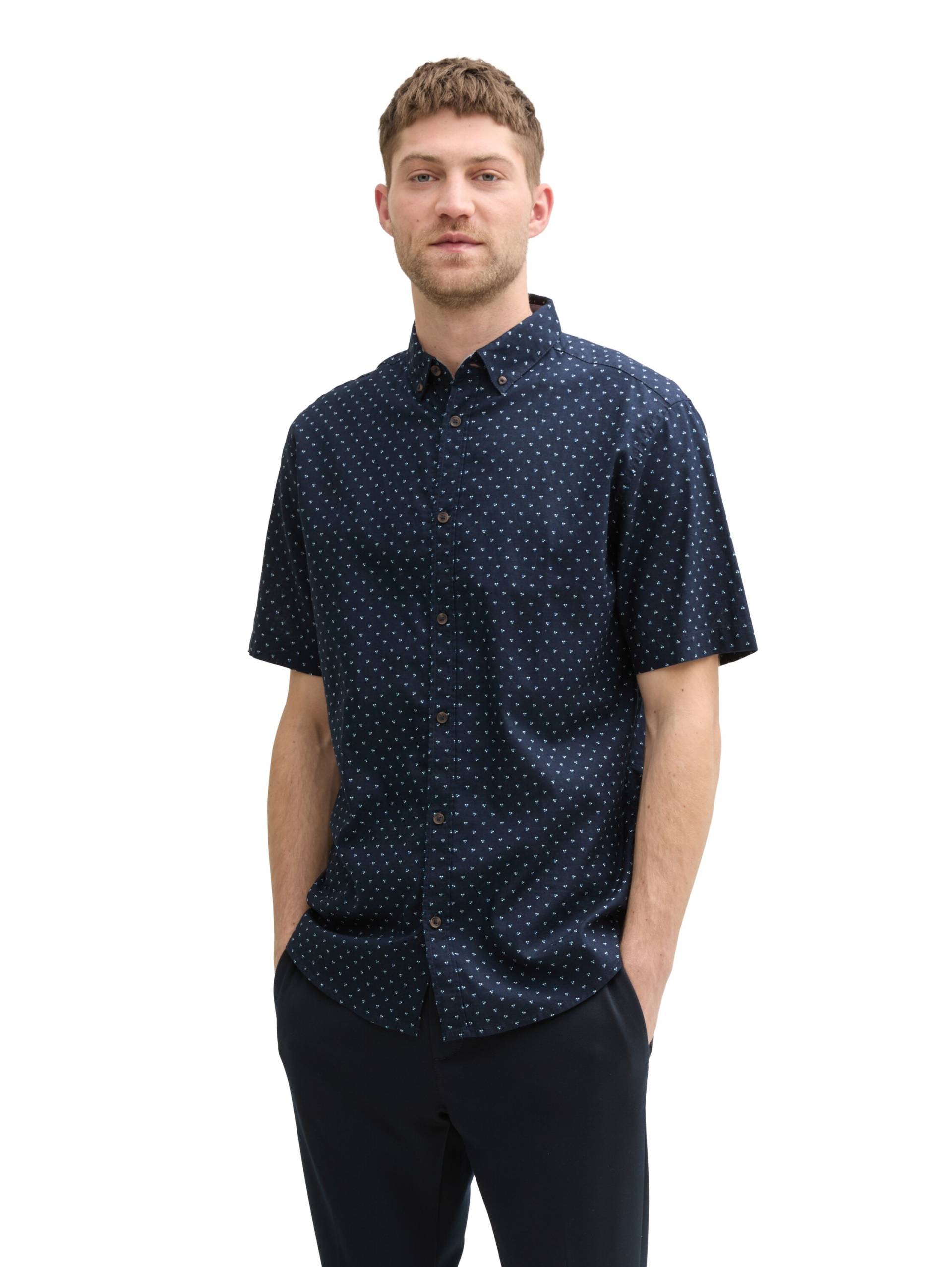 TOM TAILOR Kurzarmhemd, aus sommerlichem Leinen-Mix von TOM TAILOR