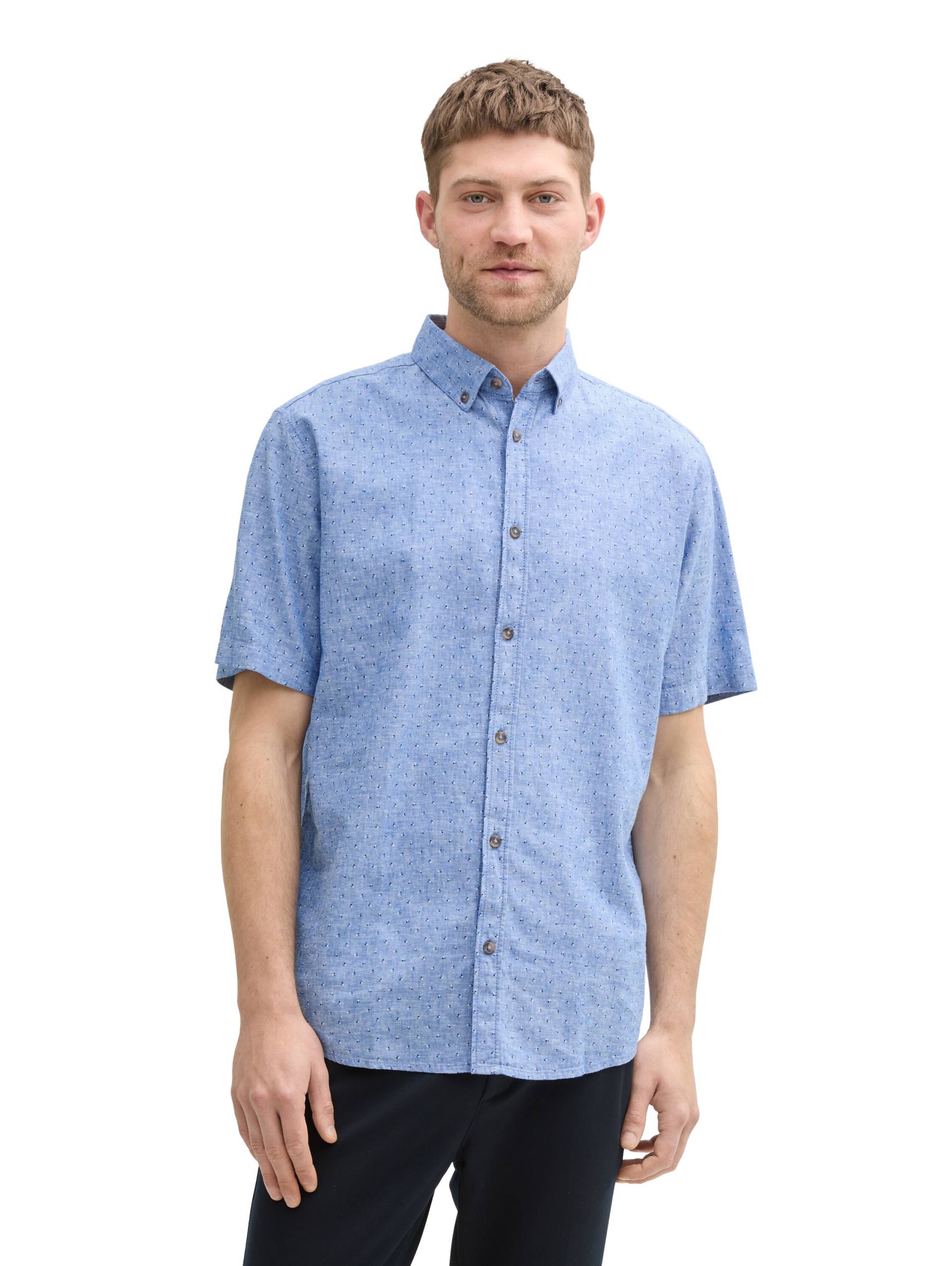 TOM TAILOR Kurzarmhemd, aus sommerlichem Leinen-Mix von TOM TAILOR