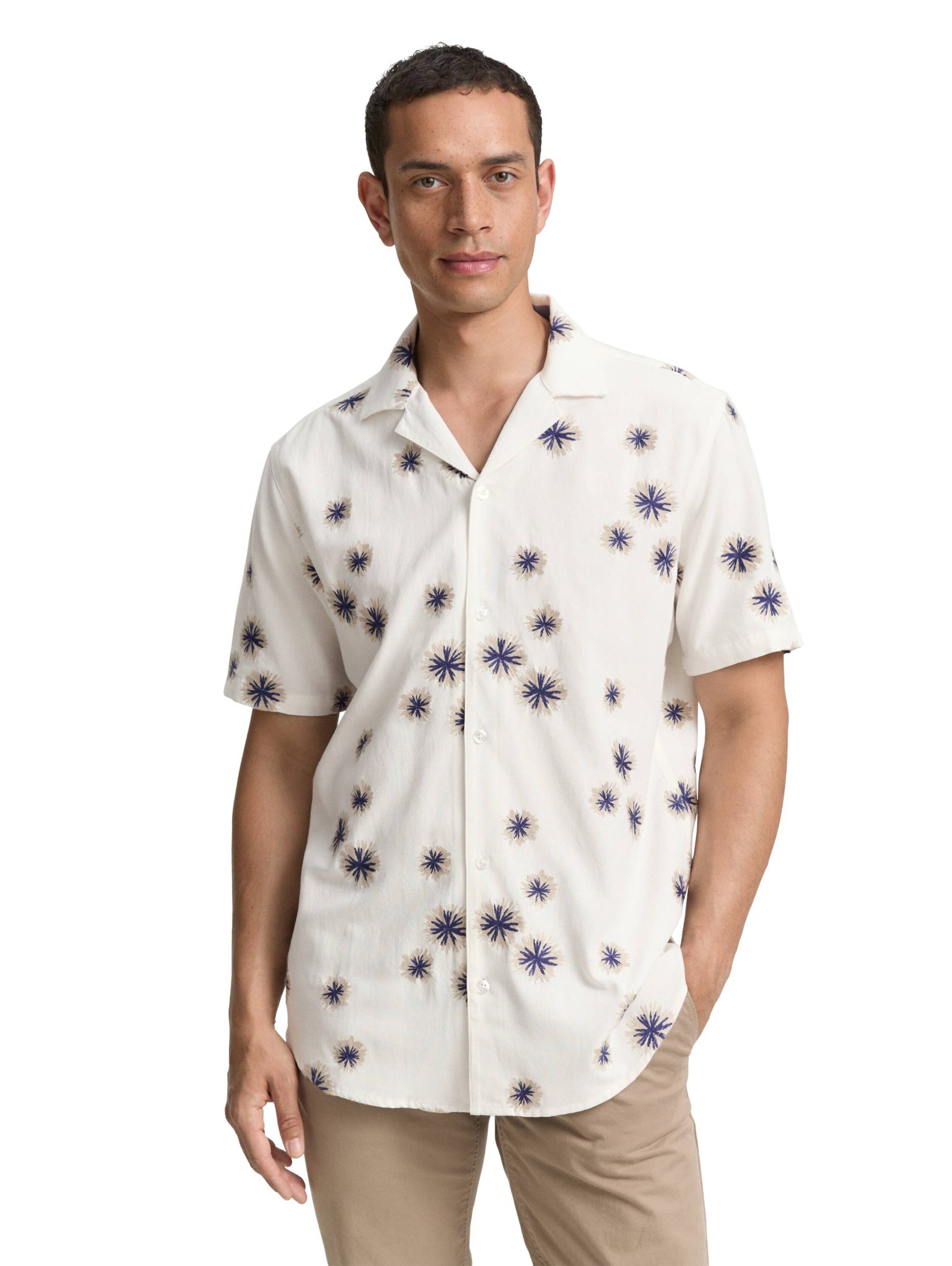 TOM TAILOR Kurzarmhemd, mit floralen Prints und Viskose von TOM TAILOR