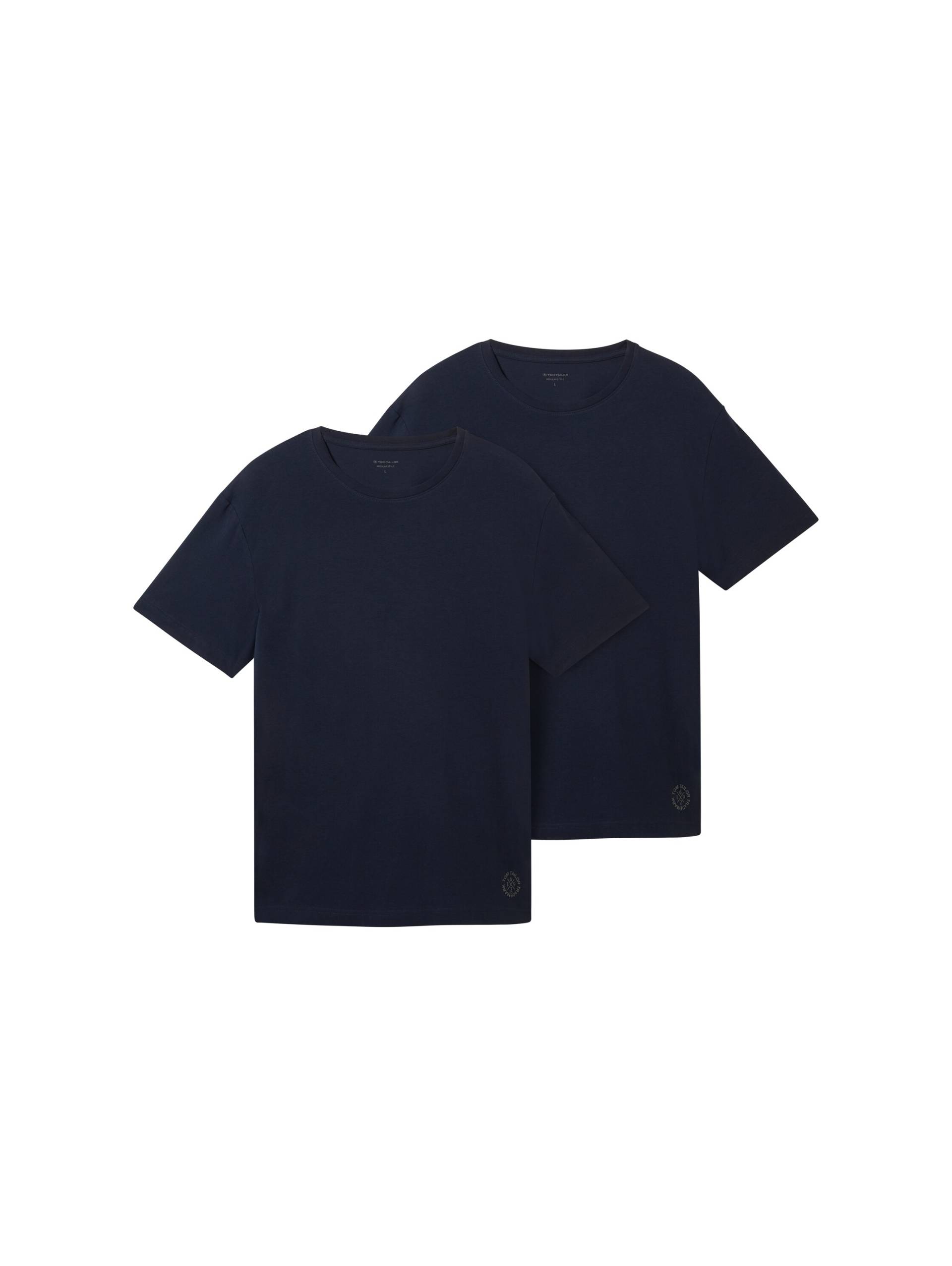 TOM TAILOR Kurzarmshirt, (Packung, 2 tlg.), mit Logo-Print von TOM TAILOR