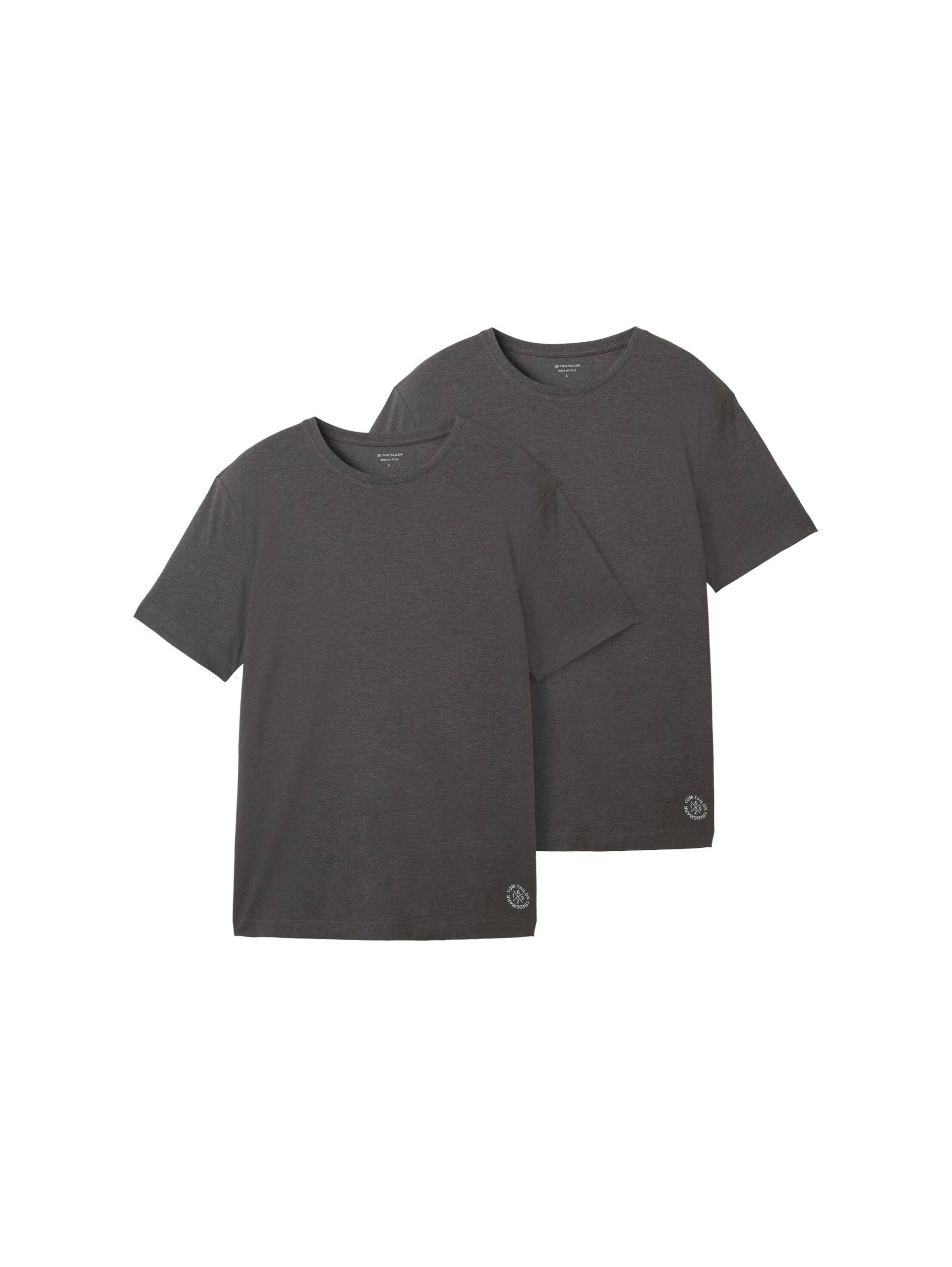 TOM TAILOR Kurzarmshirt, (Packung, 2 tlg.), mit Logo-Print von TOM TAILOR