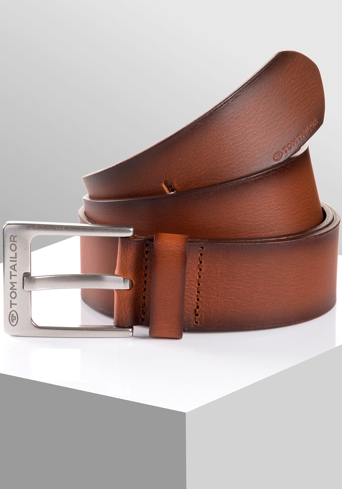 TOM TAILOR Ledergürtel »TTCALVINPLUS«, 4 cm breiter Herrengürtel, Casual und Jeans Look von TOM TAILOR