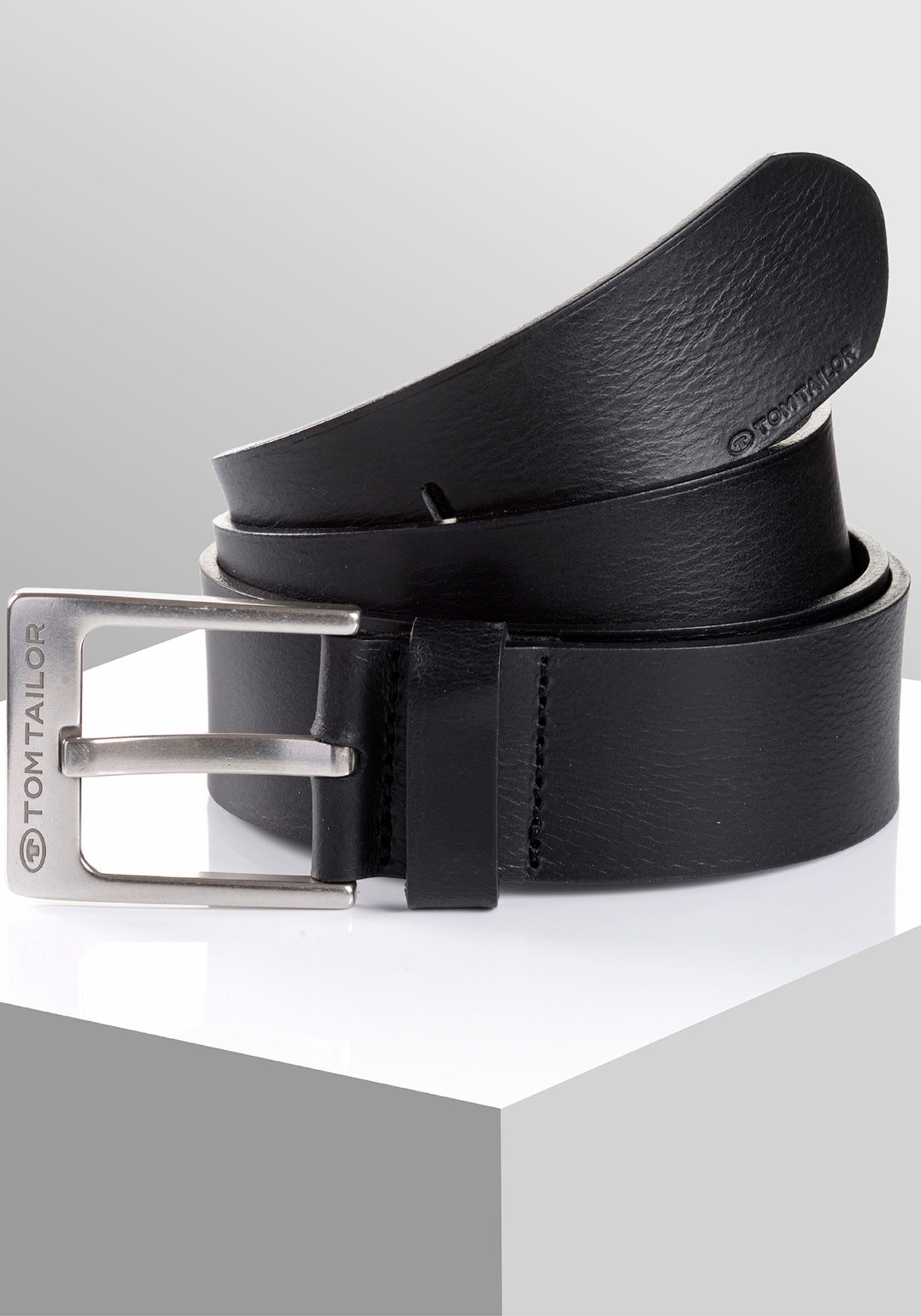 TOM TAILOR Ledergürtel »TTCALVINPLUS«, 4 cm breiter Herrengürtel, Casual und Jeans Look von TOM TAILOR