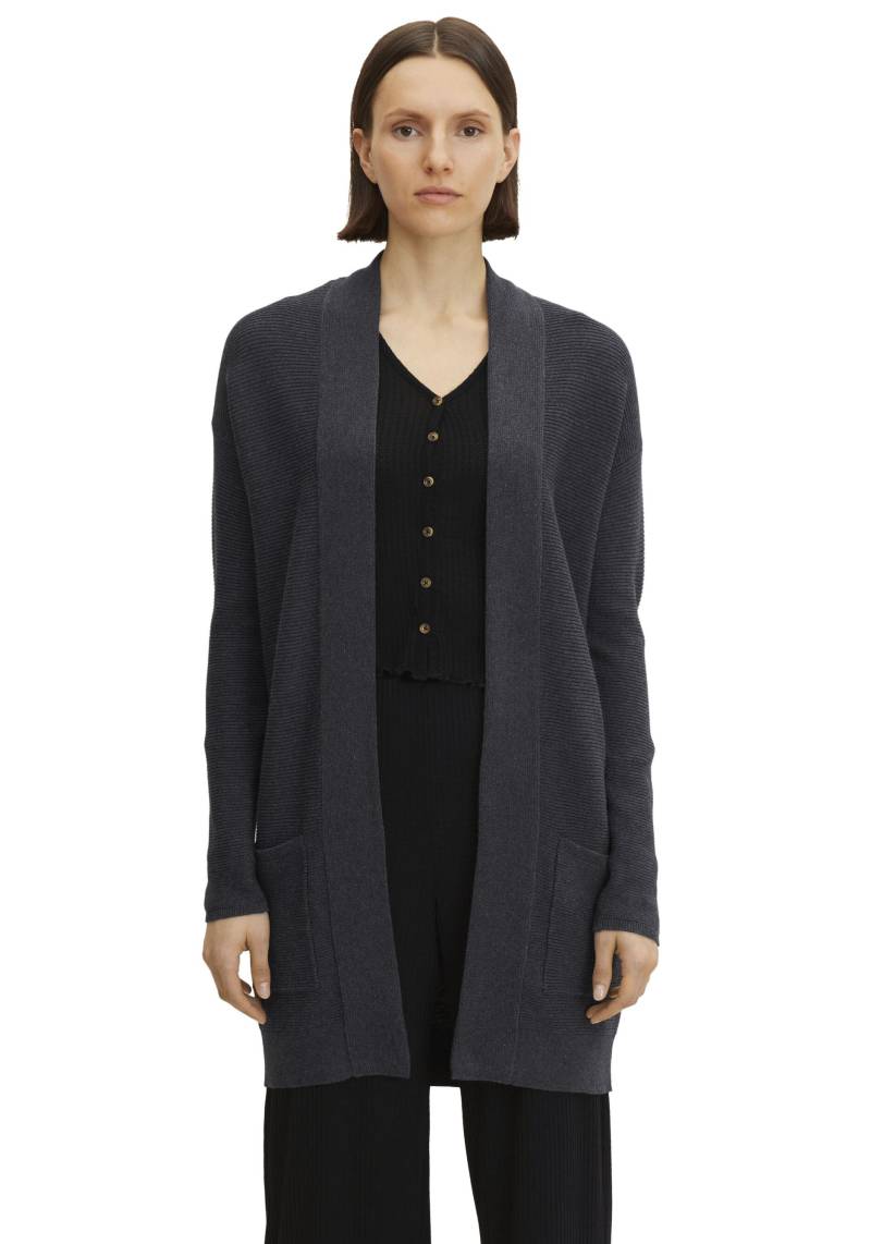 TOM TAILOR Longstrickjacke, aus Rippstrick mit aufgesetzten Taschen von TOM TAILOR