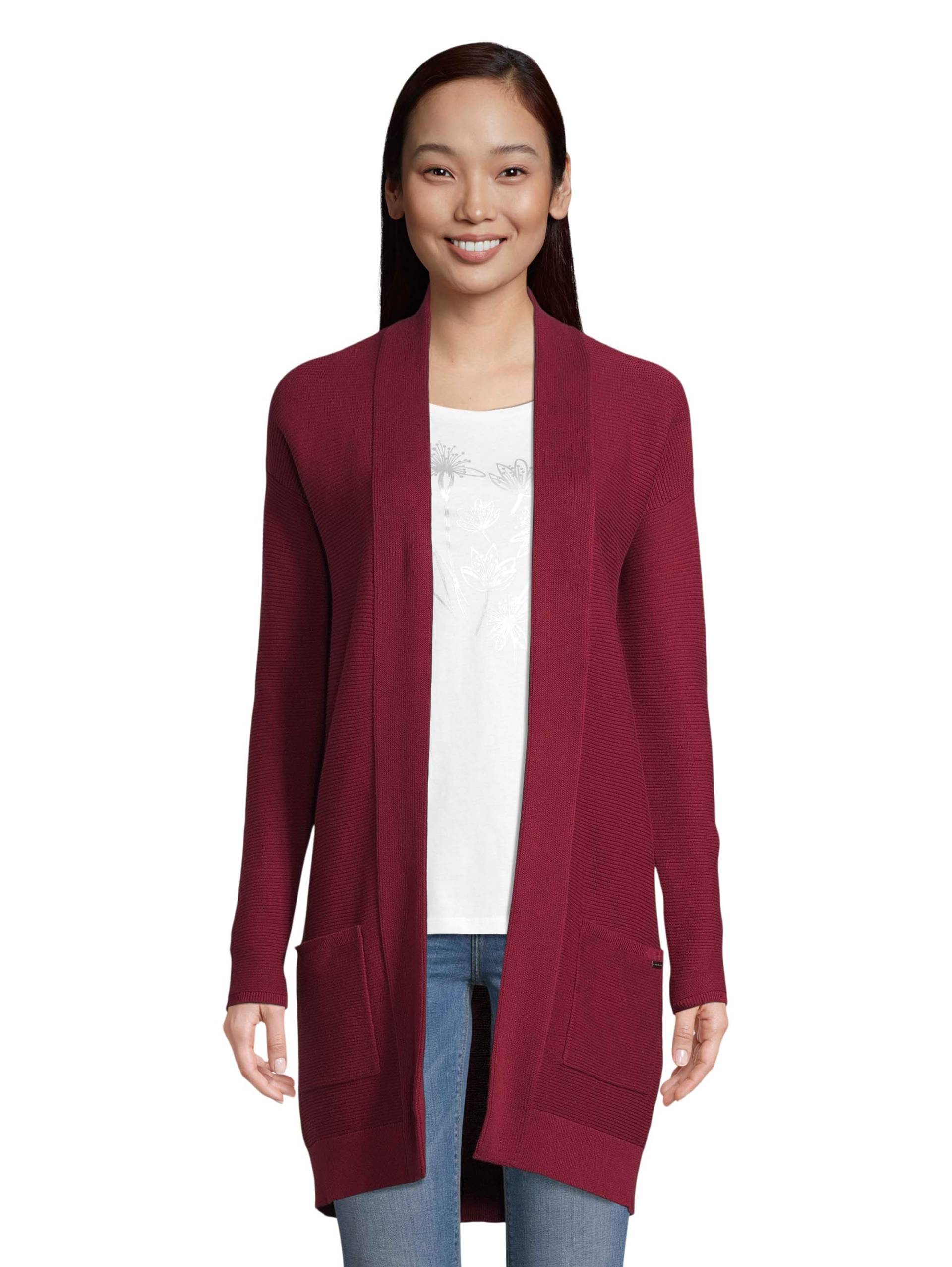 TOM TAILOR Longstrickjacke, aus Rippstrick mit aufgesetzten Taschen von TOM TAILOR