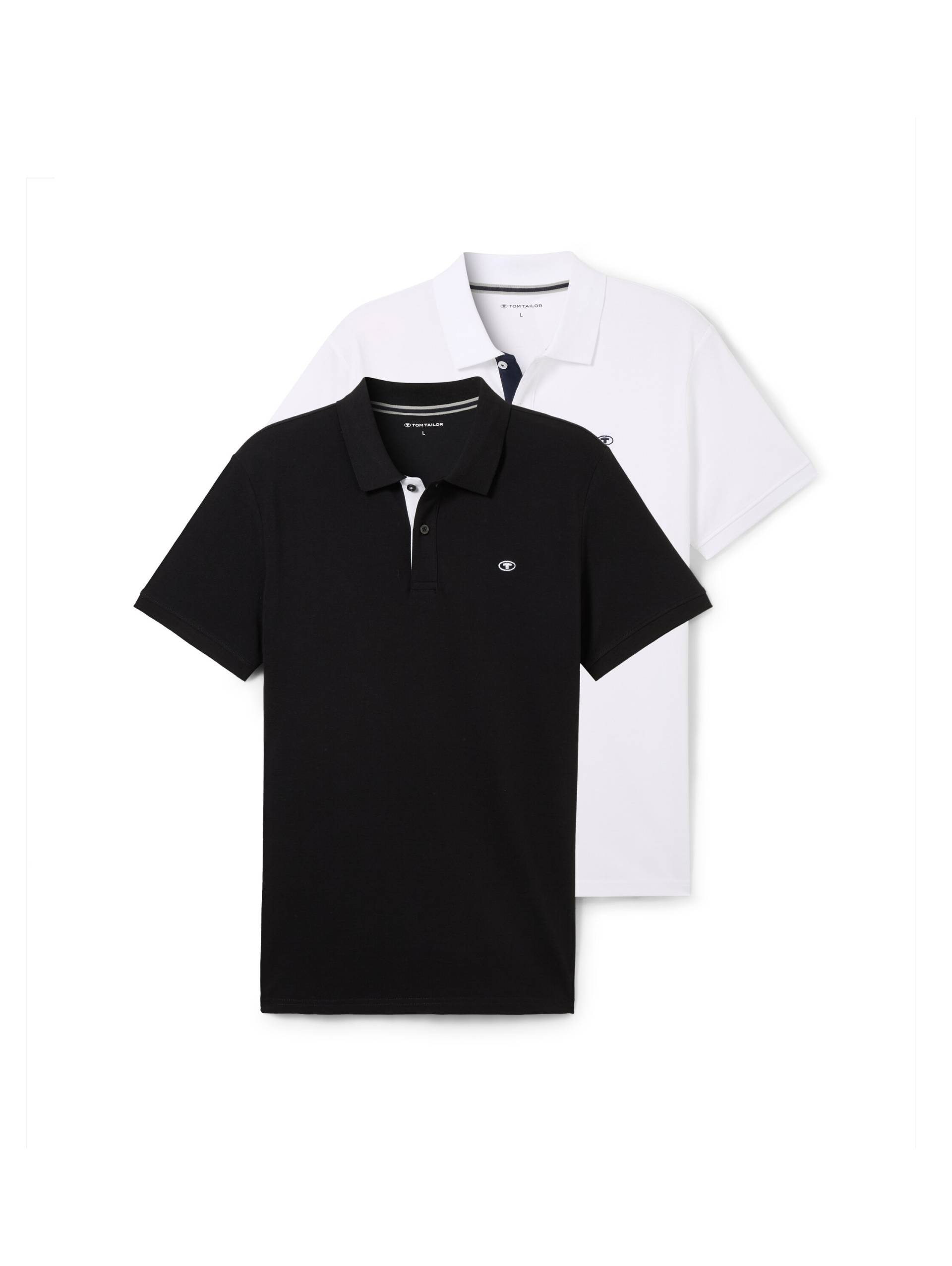 TOM TAILOR Poloshirt, (Packung, 2 tlg.), im Doppelpack von TOM TAILOR