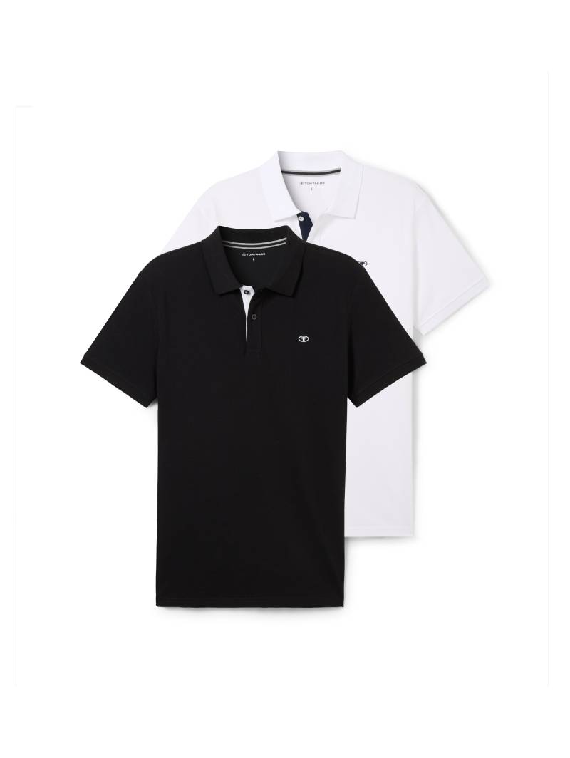 TOM TAILOR Poloshirt, (Packung, 2 tlg.), im Doppelpack von TOM TAILOR