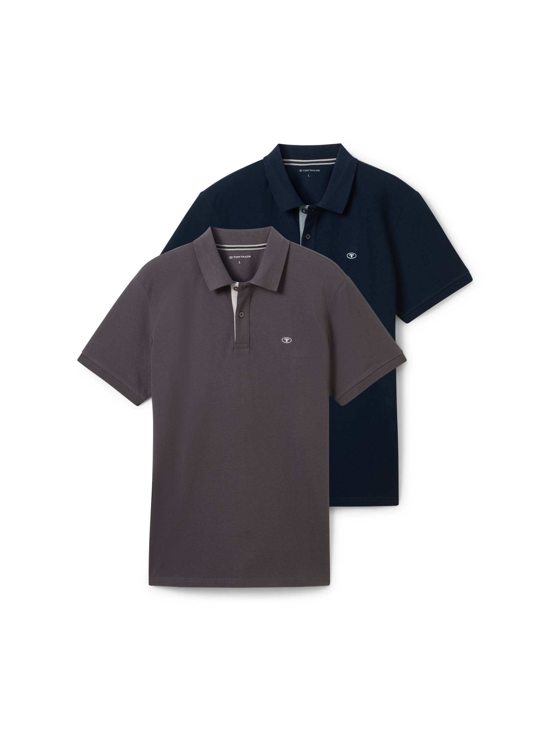 TOM TAILOR Poloshirt, (Packung, 2 tlg.), im Doppelpack von TOM TAILOR