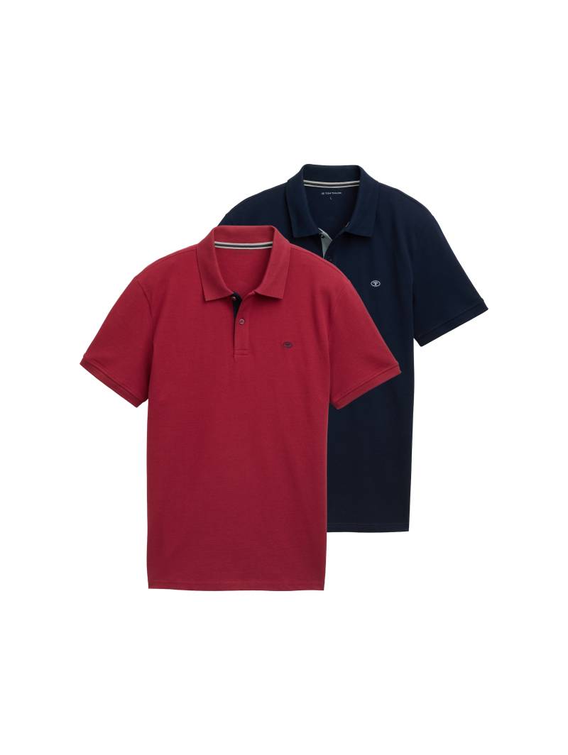 TOM TAILOR Poloshirt, (Packung, 2 tlg.), im Doppelpack von TOM TAILOR
