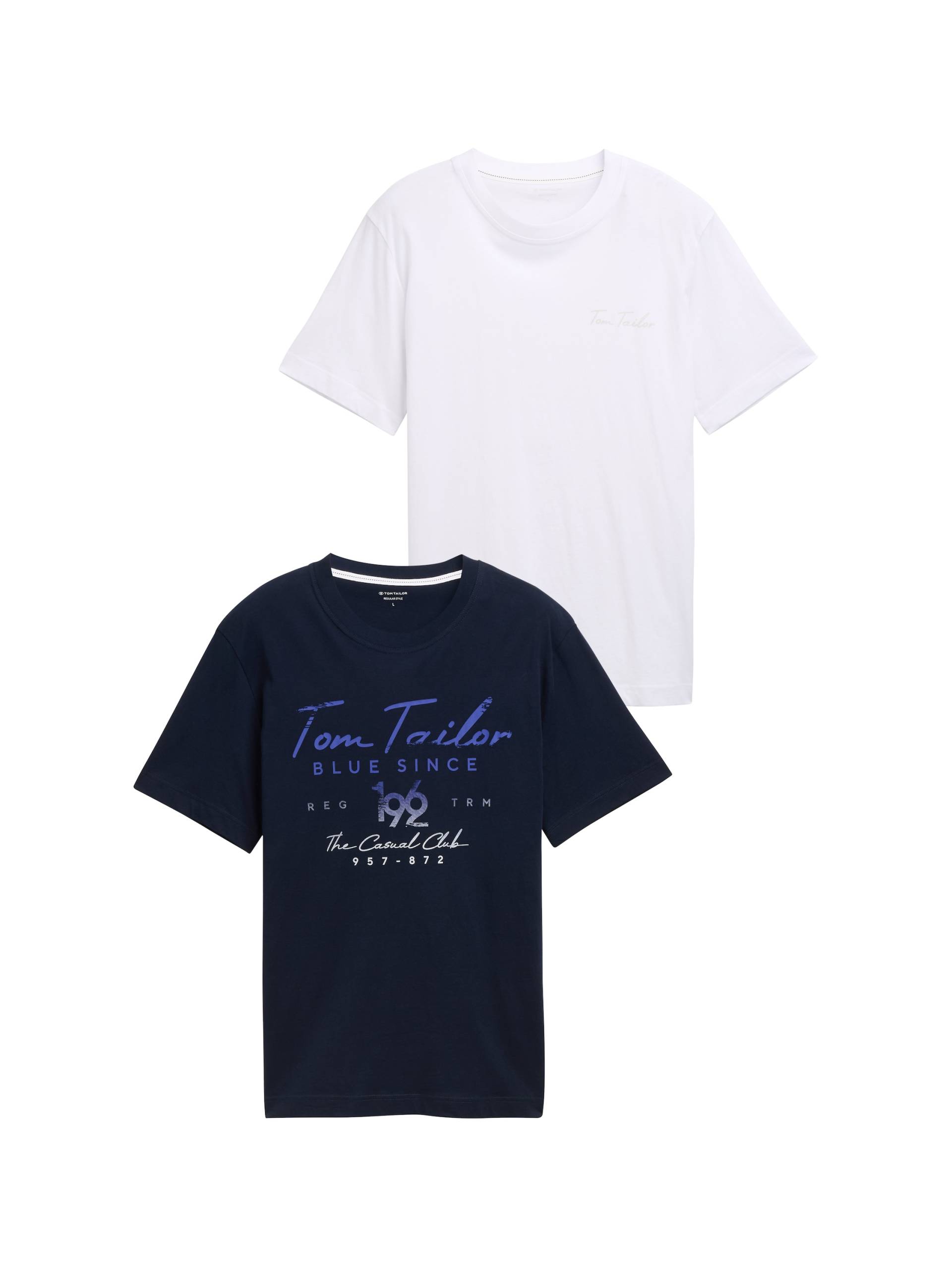 TOM TAILOR Print-Shirt, (2 tlg.), mit Logo-Print von TOM TAILOR