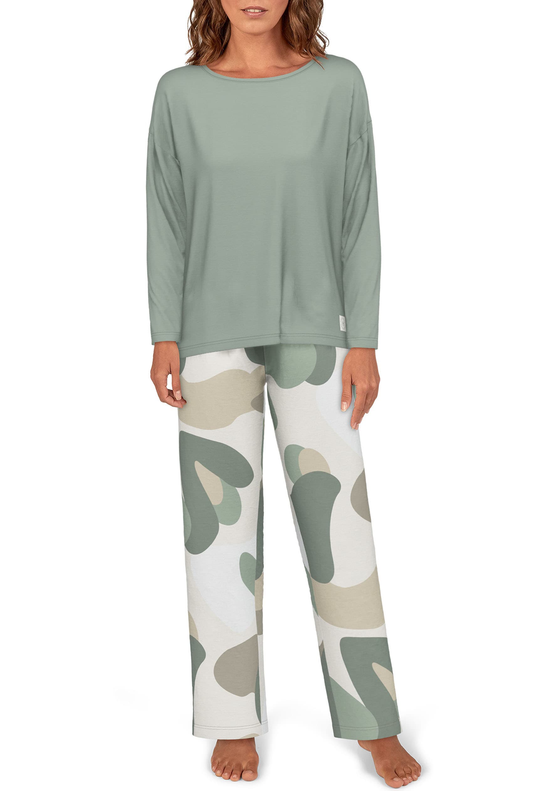 TOM TAILOR Pyjama »Positivism«, (2 tlg.), mit abstraktem Print von TOM TAILOR
