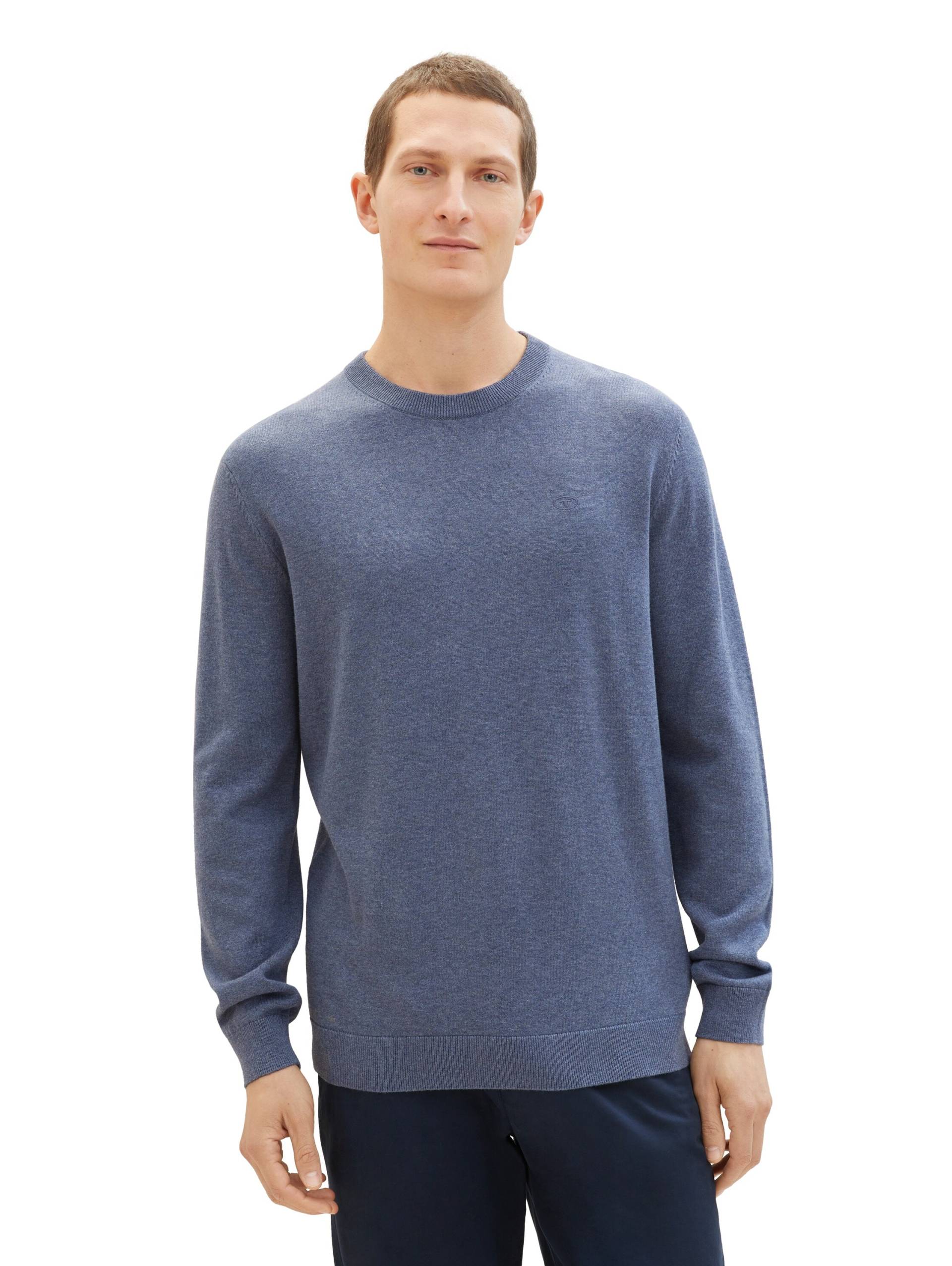 TOM TAILOR Rundhalspullover, mit Logostickerei TOM TAILOR Rundhalspullover, mit Logostickerei von TOM TAILOR